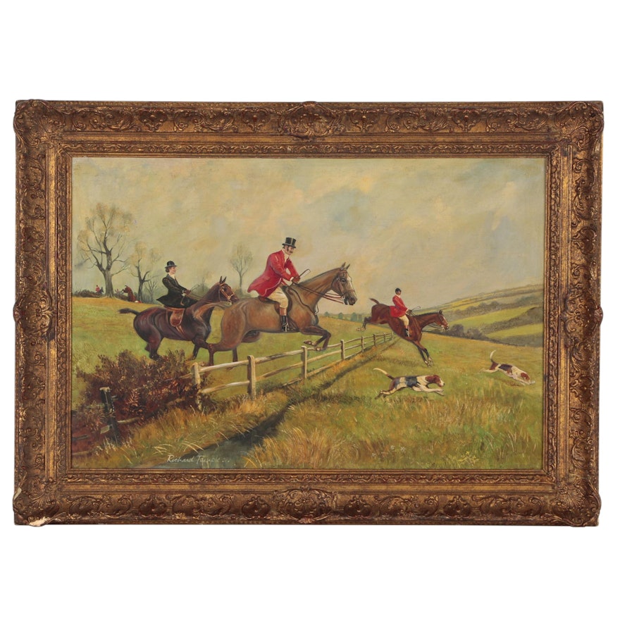 Richard Temple Oil Painting of Hunt Scene