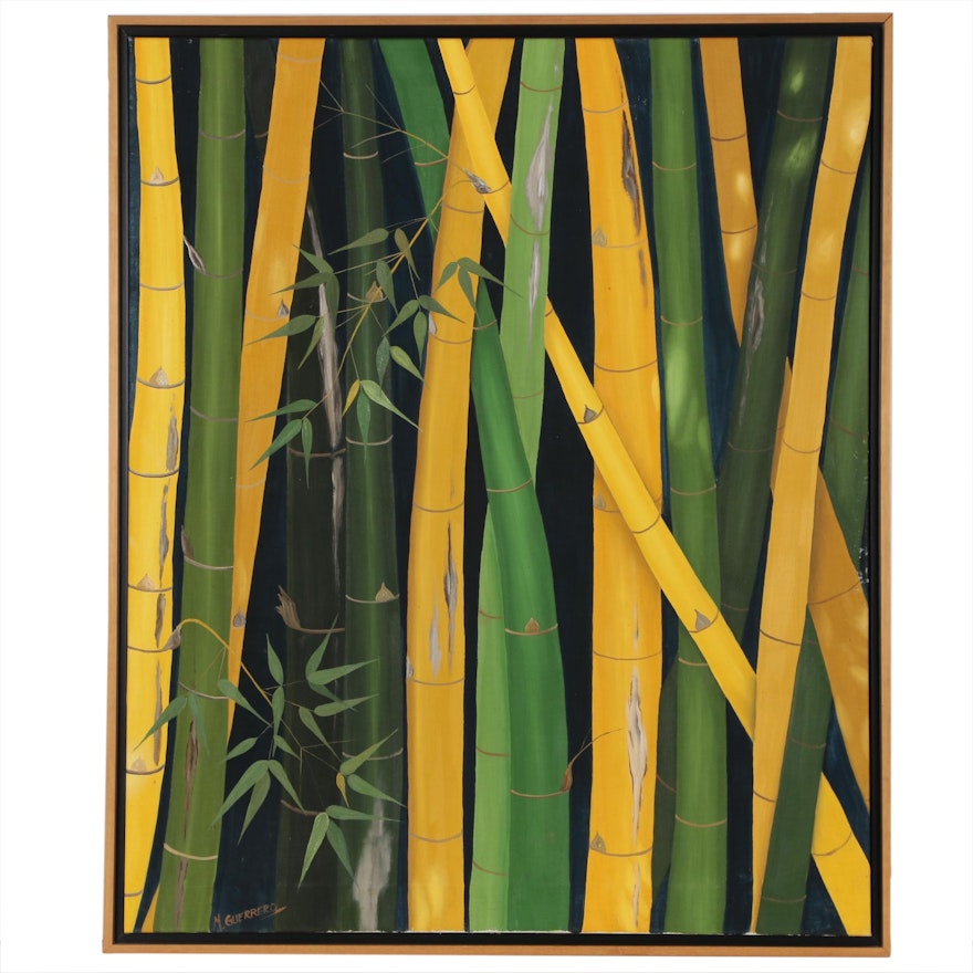 Modern Bamboo Acrylic Painting
