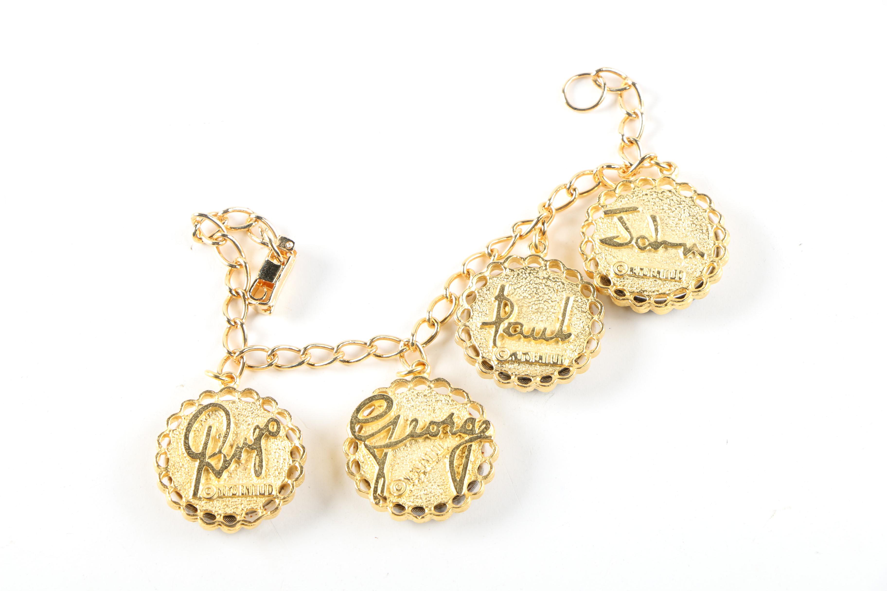 Nems Entertainment England "The Beatles" Charm Bracelet, 1964