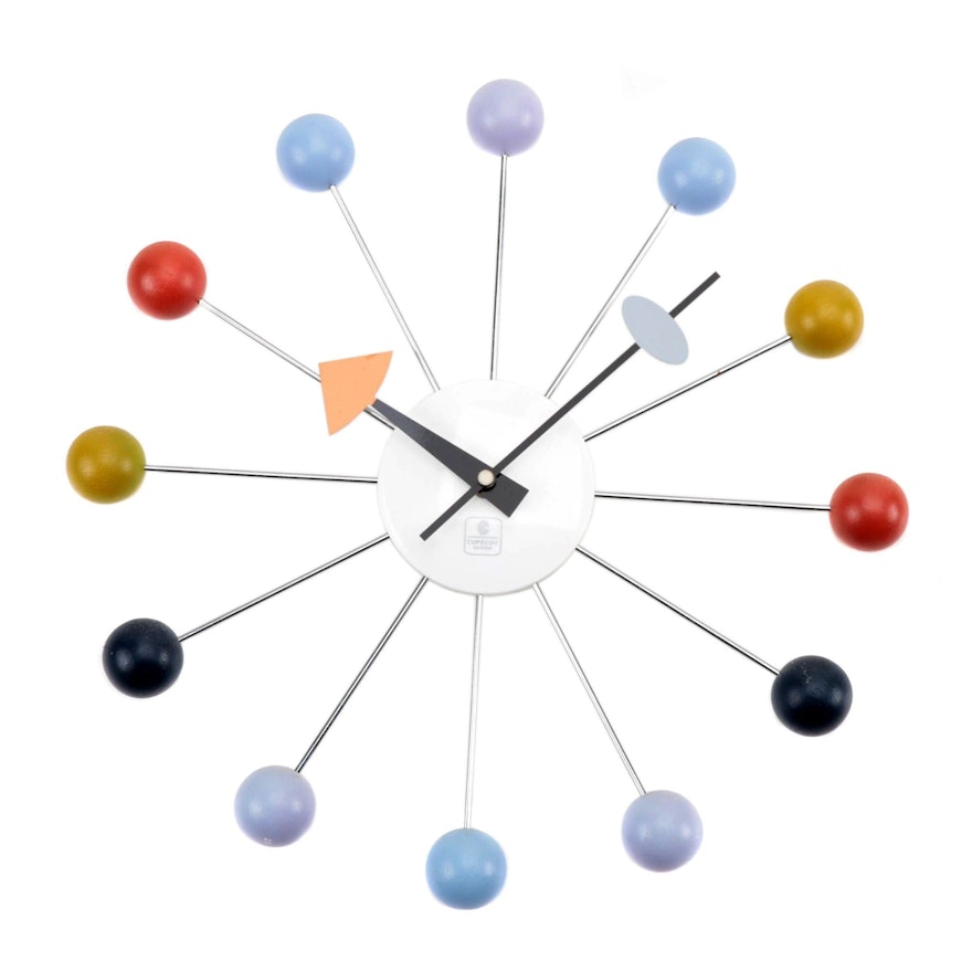 Mid Century Modern Style Wall Clock by Cupecoy Design