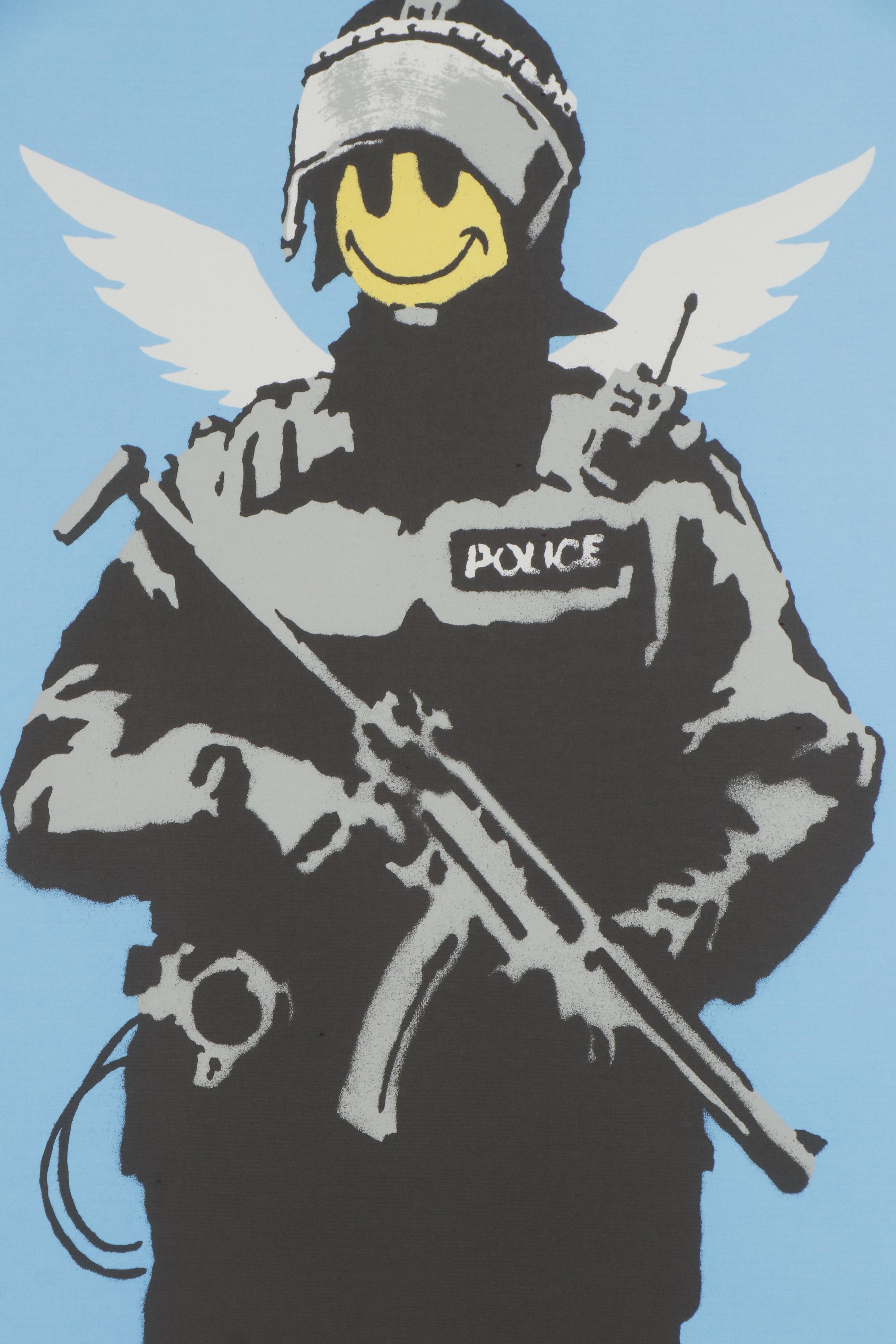 Giclée after Banksy "Smiley Police Trooper"