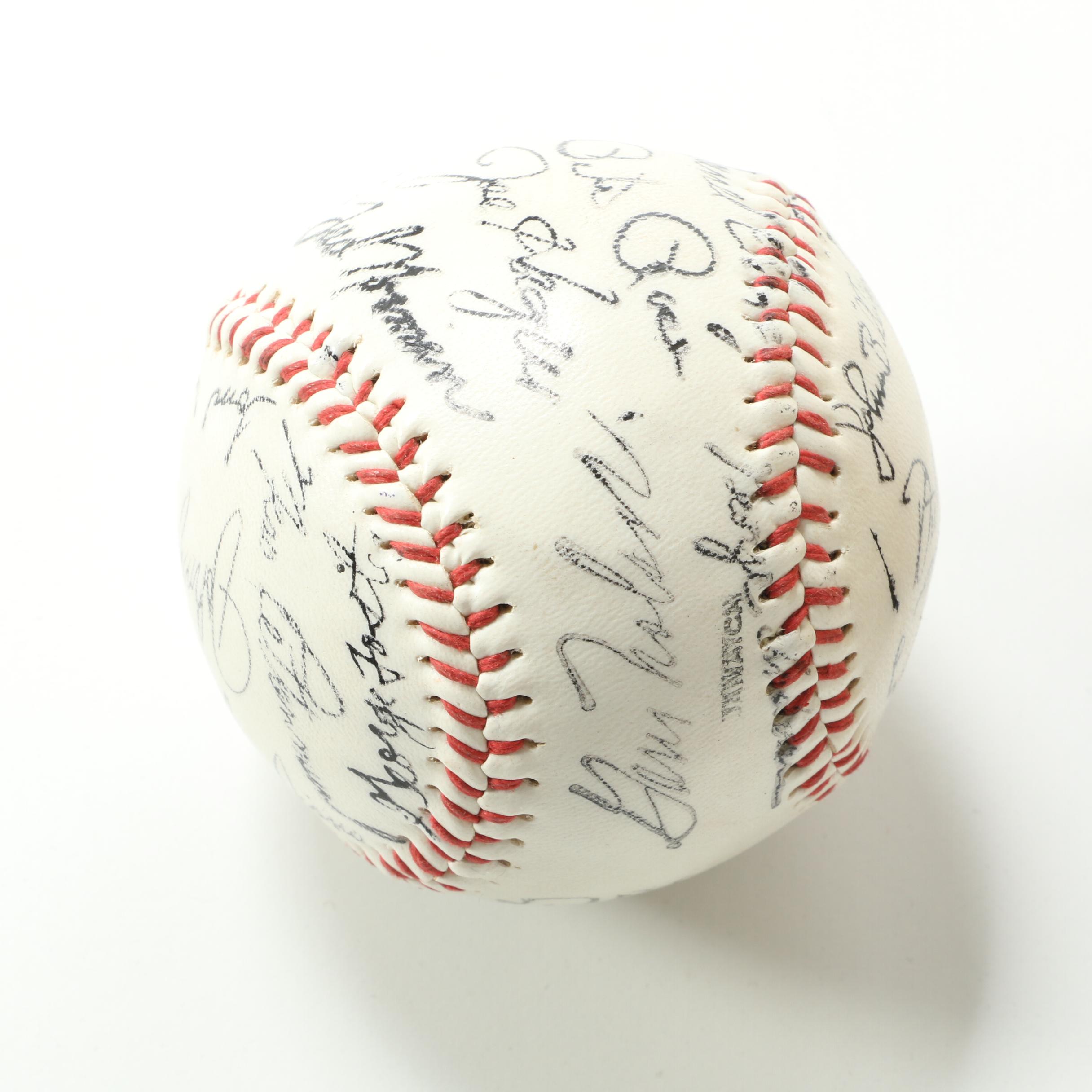 Cincinnati Reds '75 Pennant, '76 Red Bat with Other Baseball Collectibles