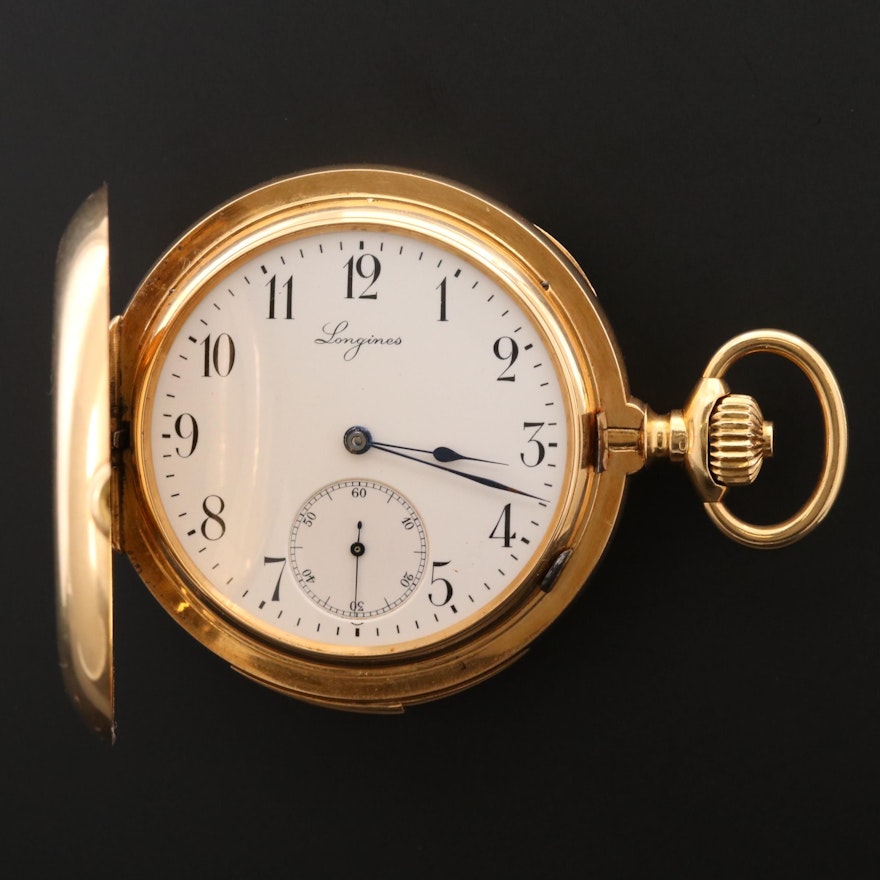 Longines 18K Minute Repeater Hunting Case Pocket Watch