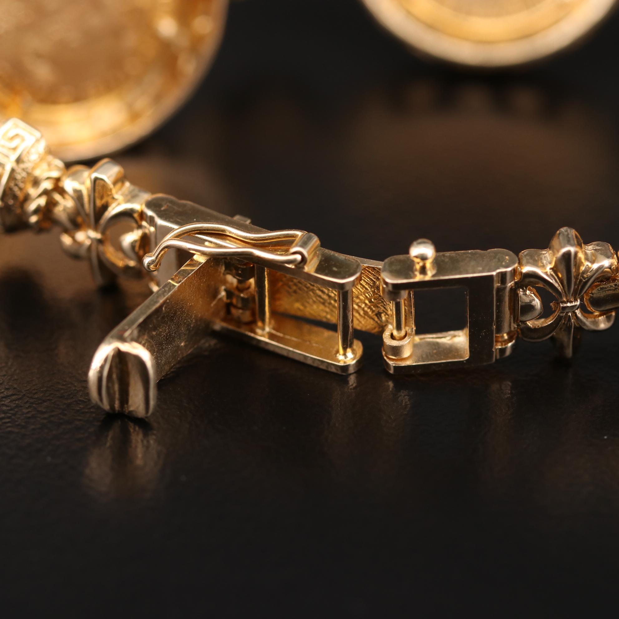 14K Yellow Gold Bracelet Featuring Gold Eagle Bullion Coins