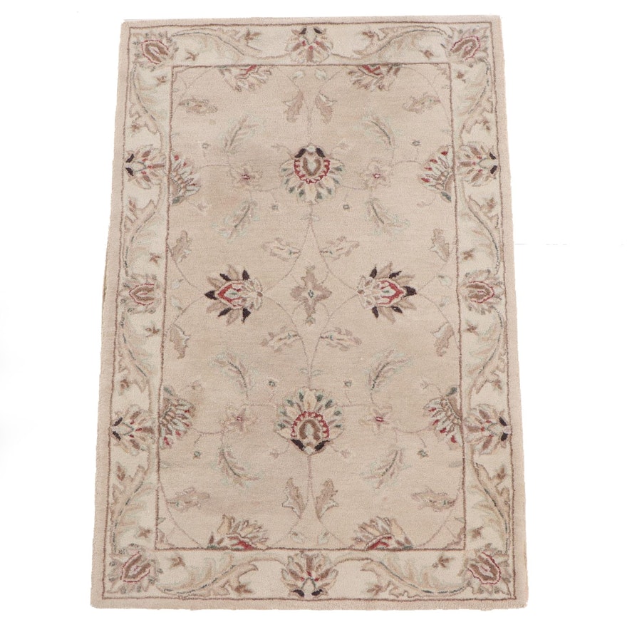 3'9 x 5'8 Hand-Tufted Floral Wool Rug