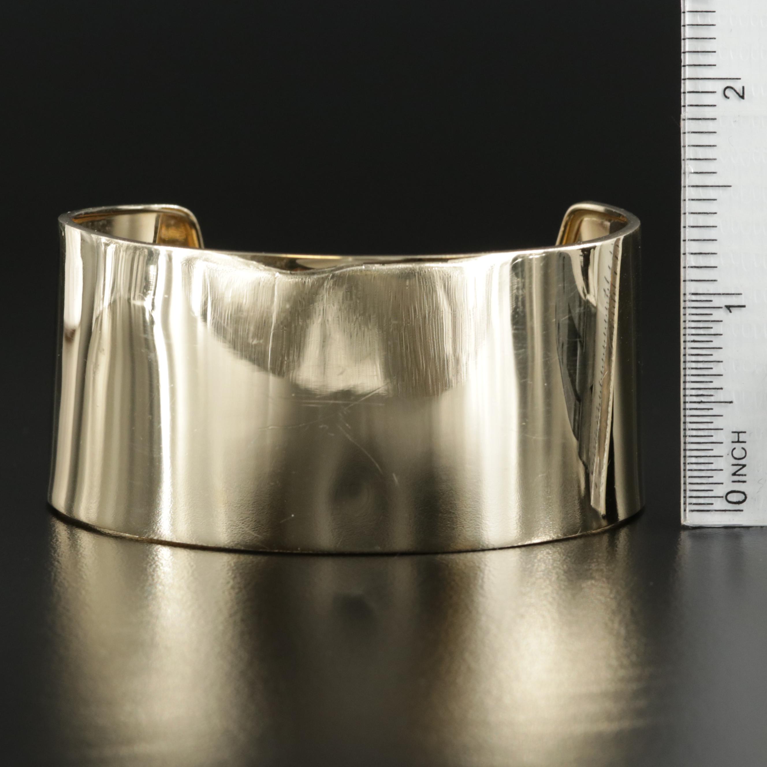 14K Yellow Gold Cuff Bracelet