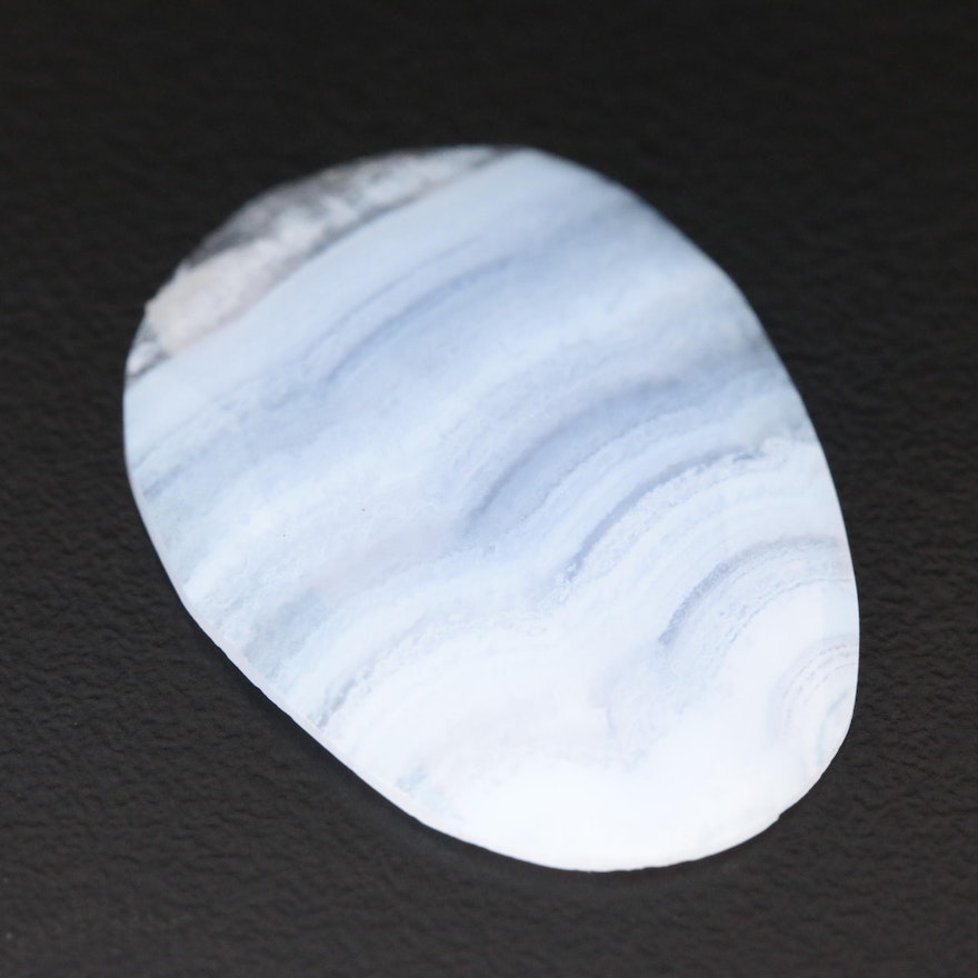 Loose 13.42 CT Blue Lace Agate Gemstone