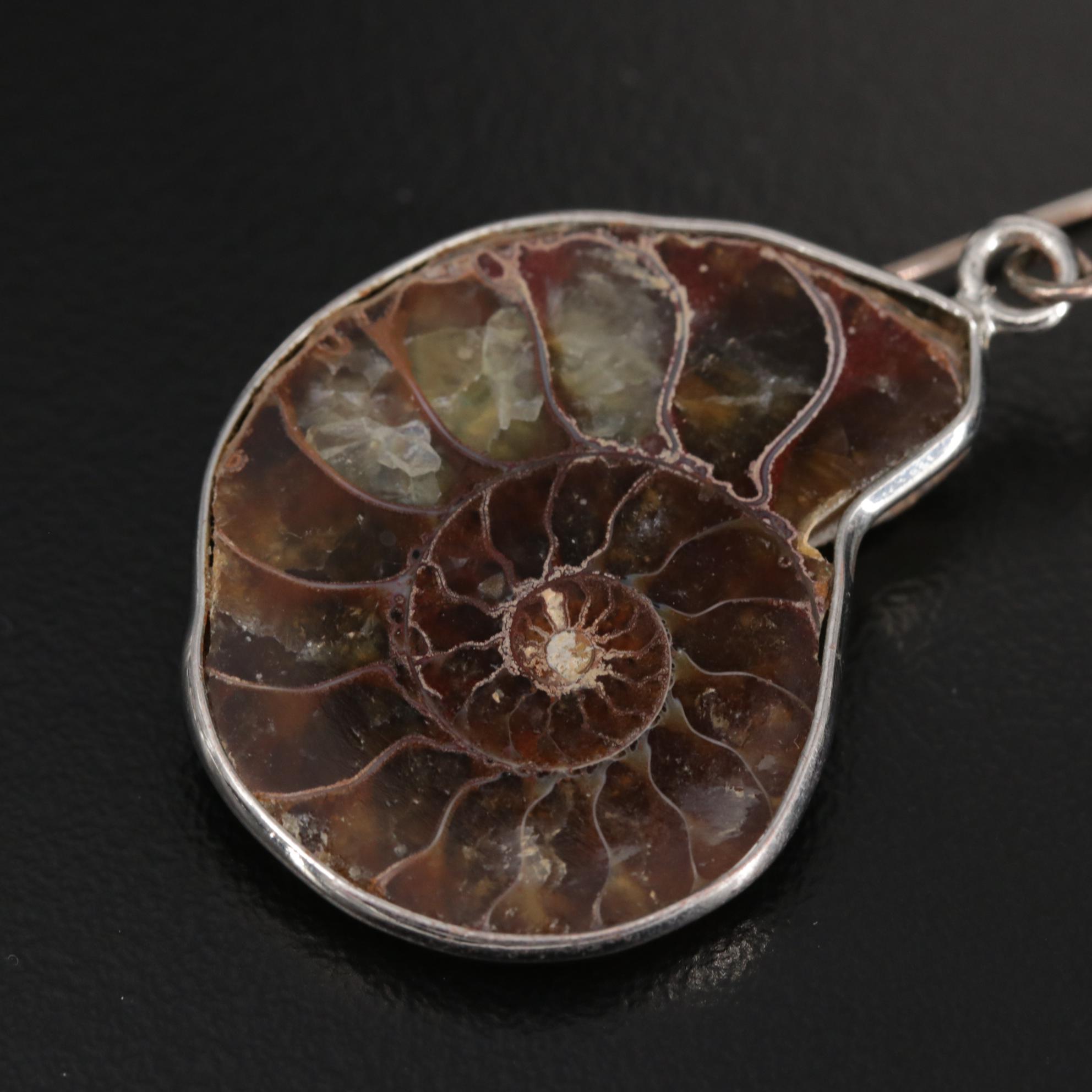 Sterling Ammonite, Black Onyx and Enamel Jewelry Featuring Laurel Burch