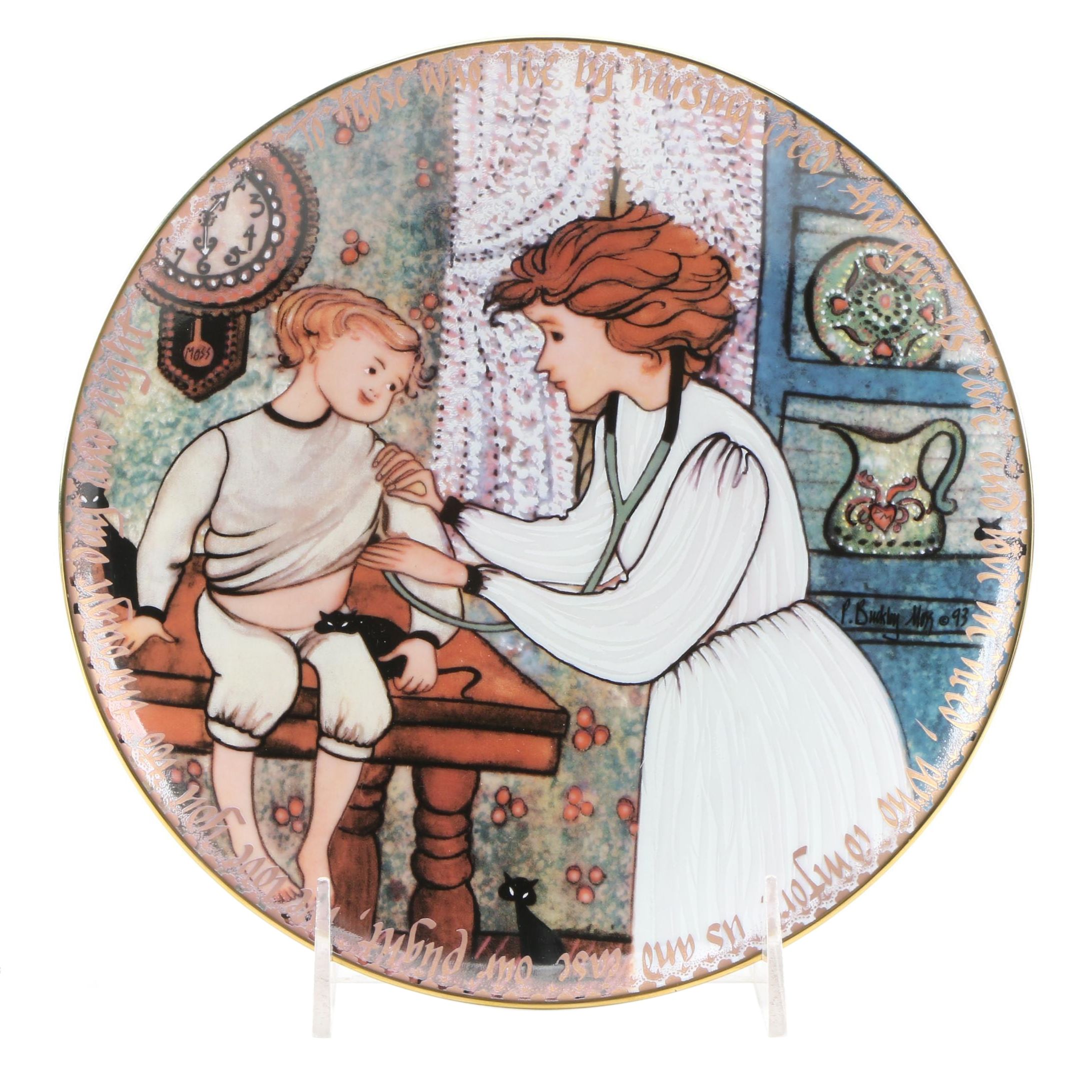 Anna Perenna "The Visiting Nurse" by P. Buckley Moss Porcelain Collector Plate