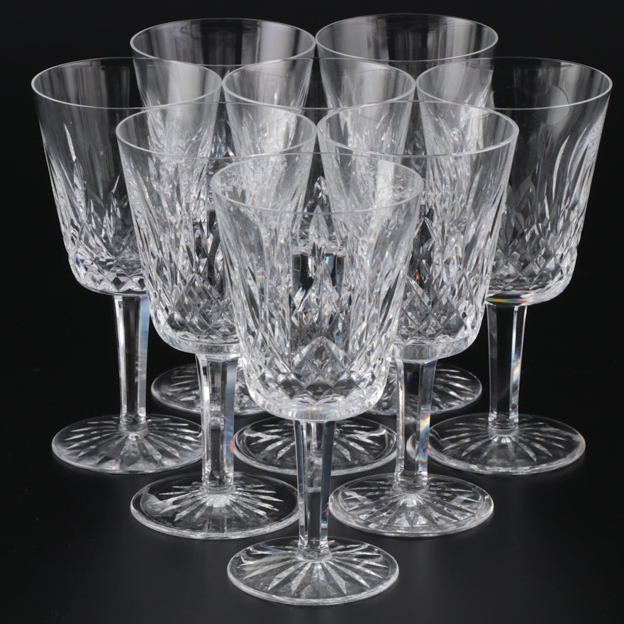 Waterford Crystal "Lismore" Water Goblets, Mid/Late 20th Century