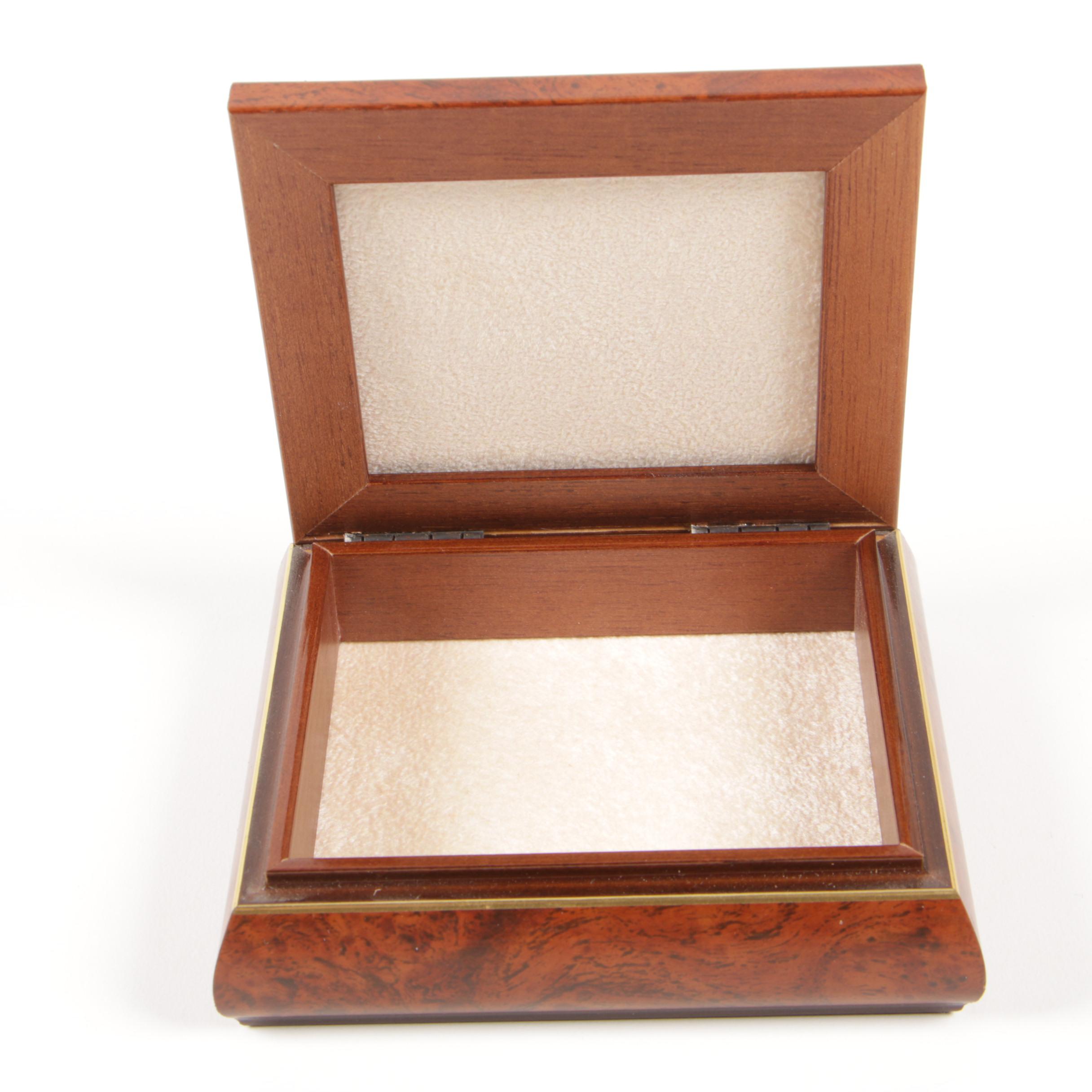 Marcello Giorgio Silver Collection Trinket Box and Wood Accent Zippo Lighters