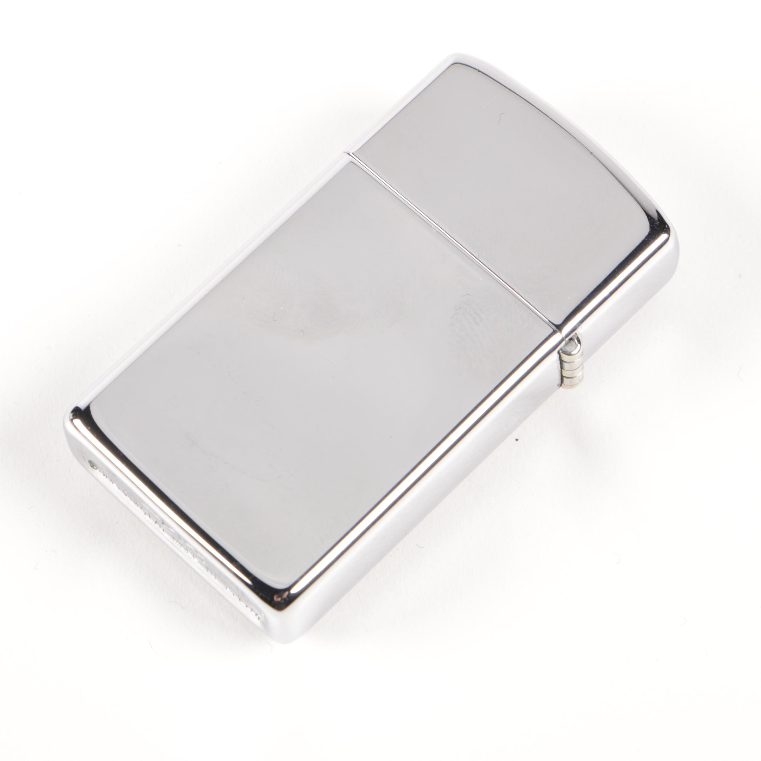 Marcello Giorgio Silver Collection Trinket Box and Wood Accent Zippo Lighters