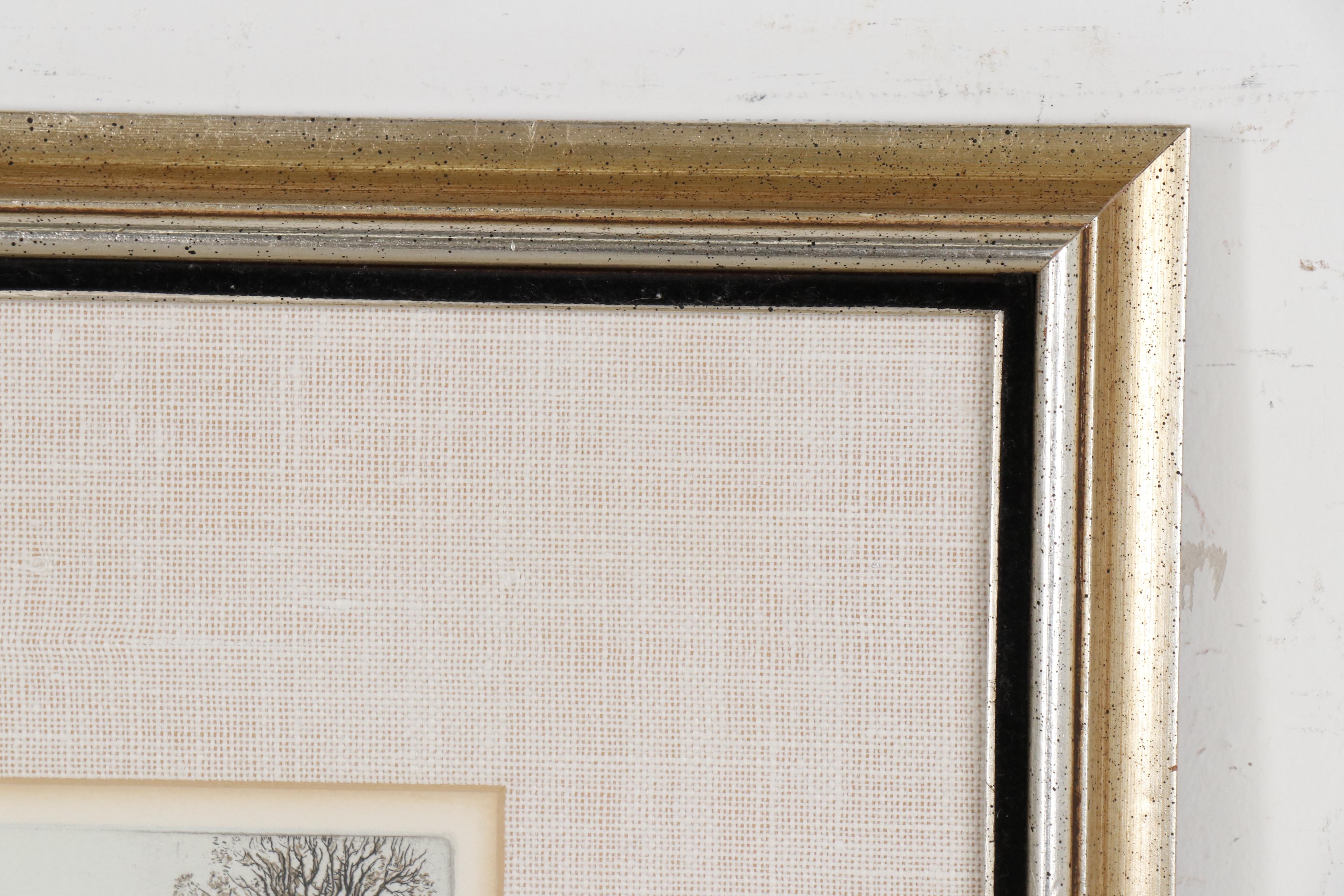 Hans Figura Etching with Aquatint of Austrian Mountain Village