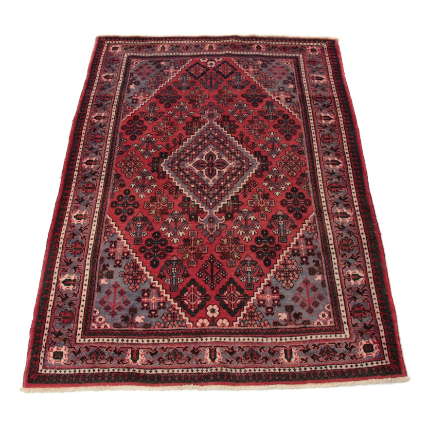 4'6 x 6'9 Hand-Knotted Persian Josheghan Rug, 1970s