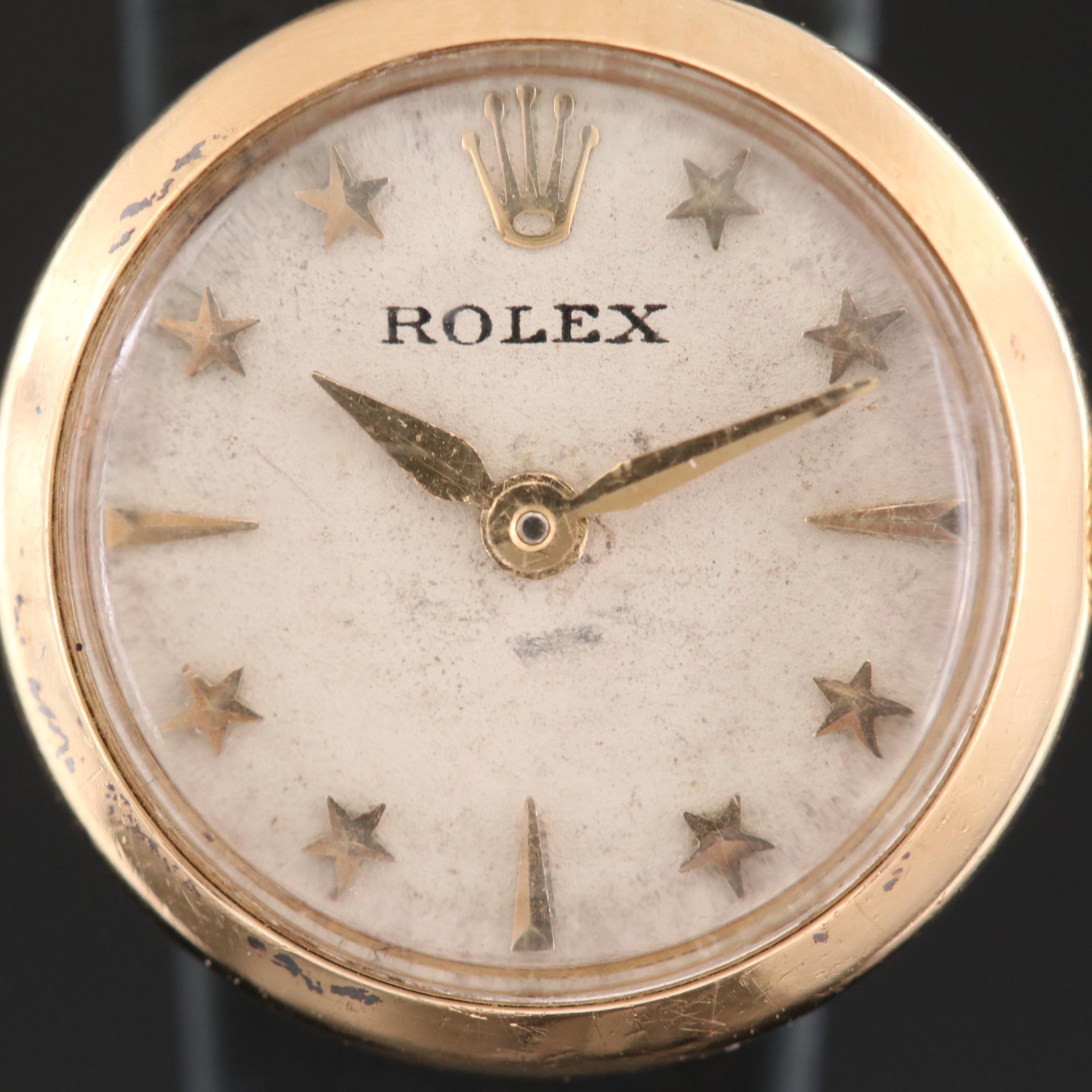 Vintage Rolex Orchid 18K Gold Watch with Stelline Dial, 1956