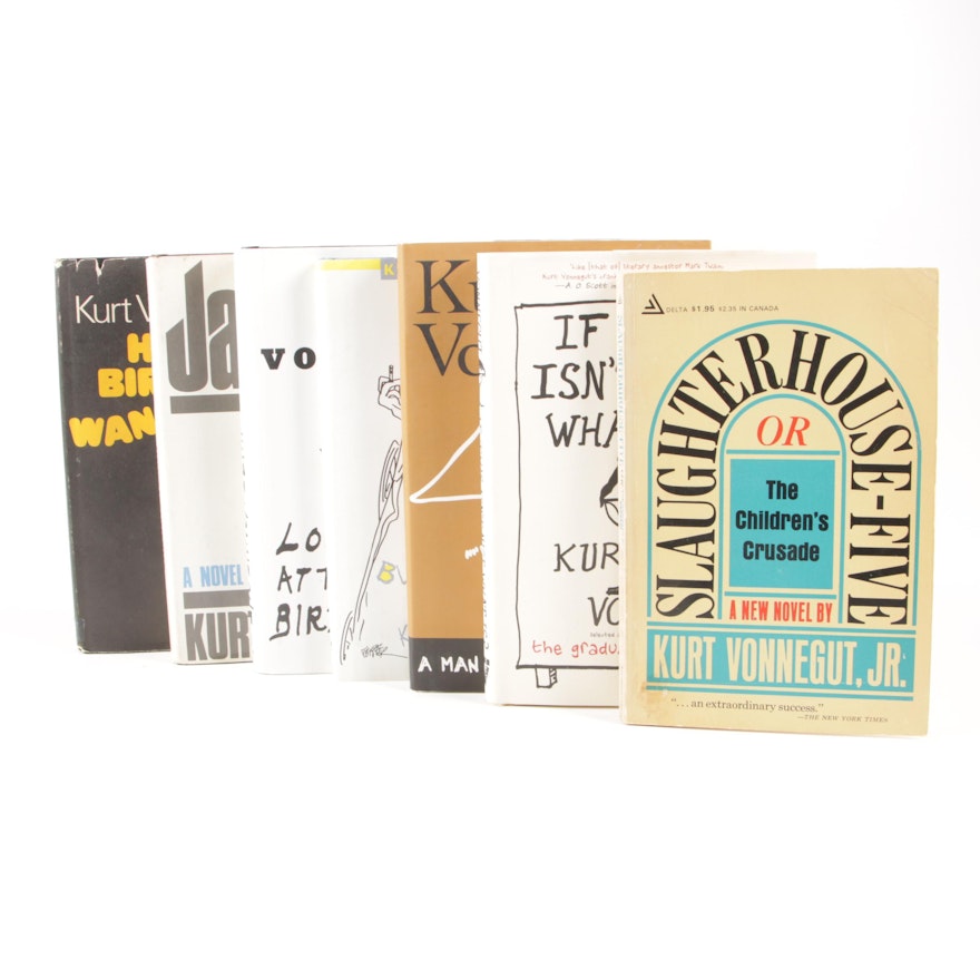 Kurt Vonnegut Books including First Printing "Look at the Birdie"