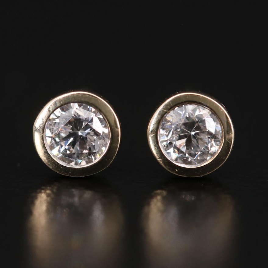 14K Yellow Gold 0.30 CTW Diamond Stud Earrings
