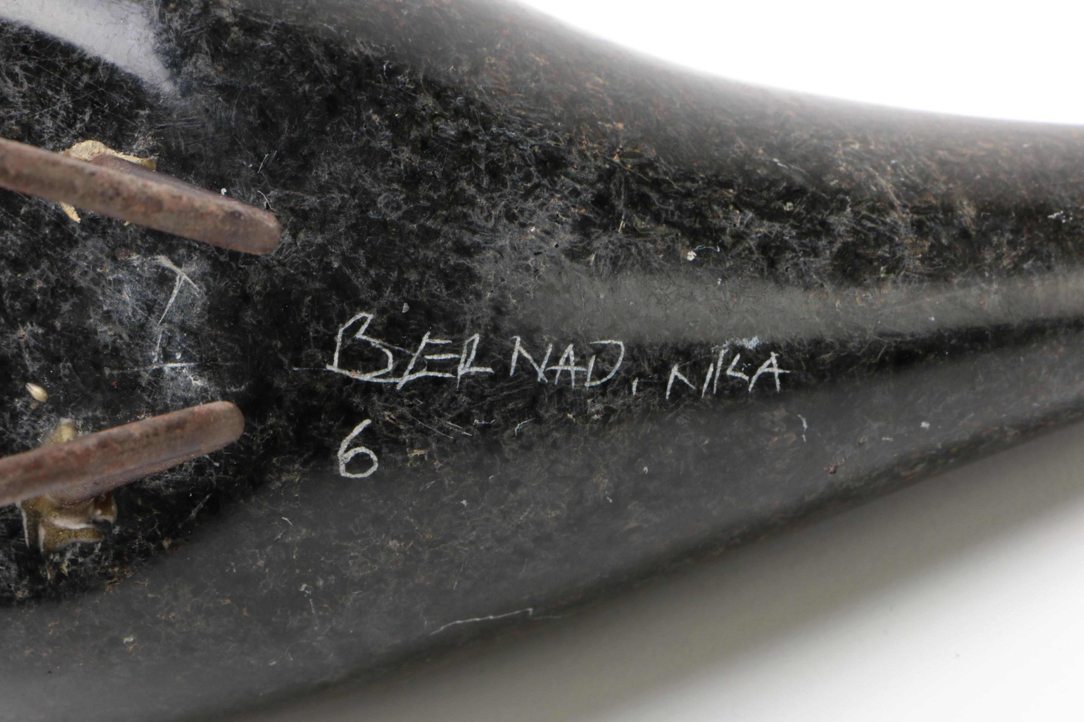 Modernist Carved Stone Blackbird Figurines