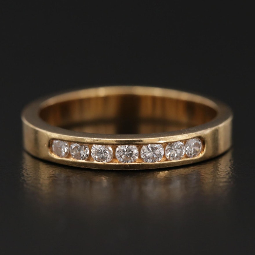 18K Yellow Gold Diamond Band