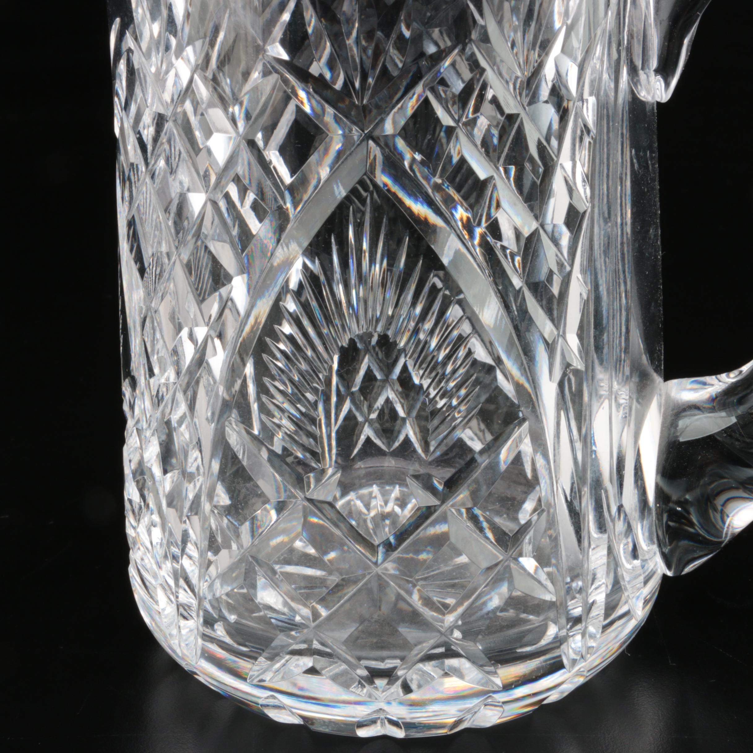 Waterford Crystal Pitcher and Creamers, Late 20th Century