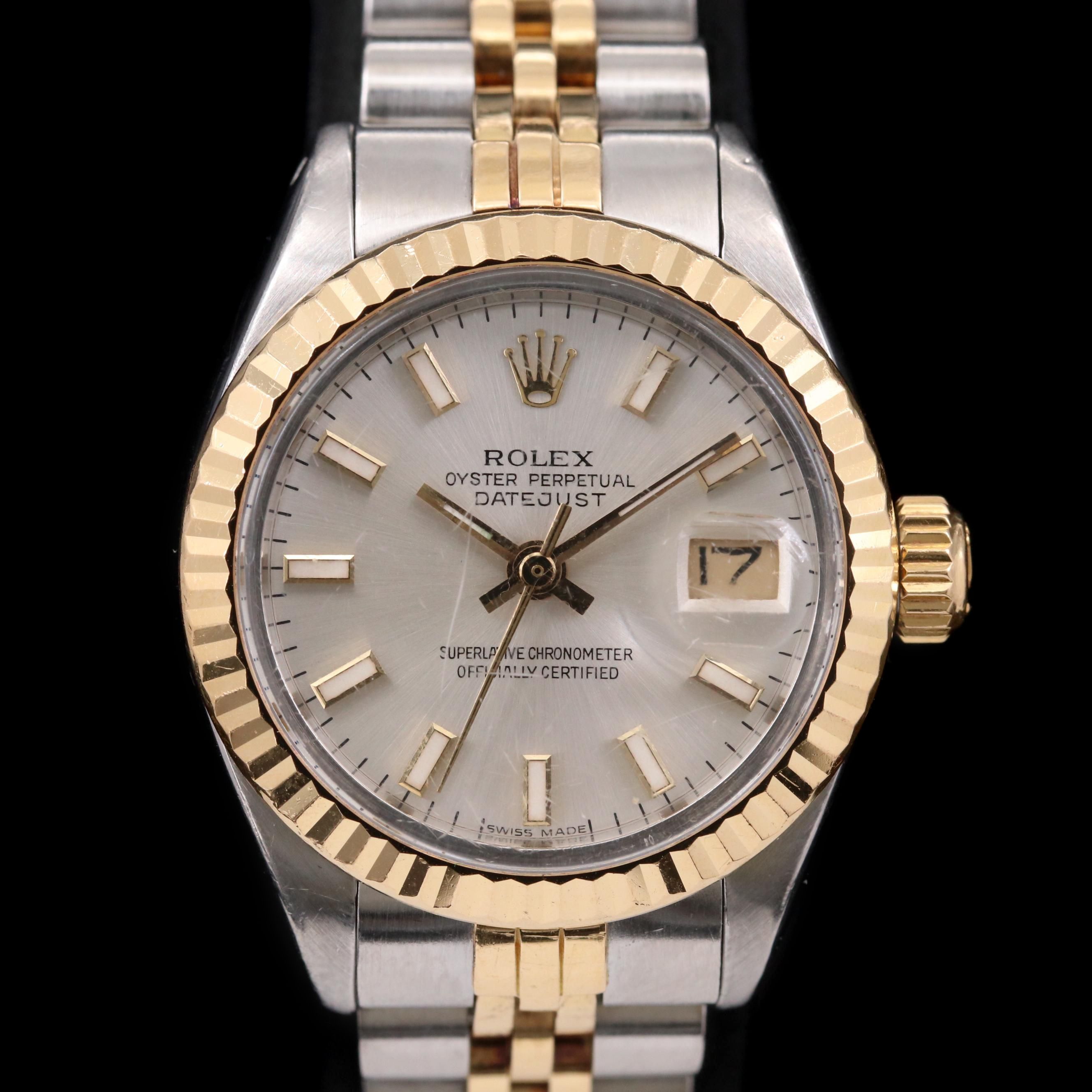 Vintage Rolex Datejust 18K Gold and Stainless Steel Automatic Watch