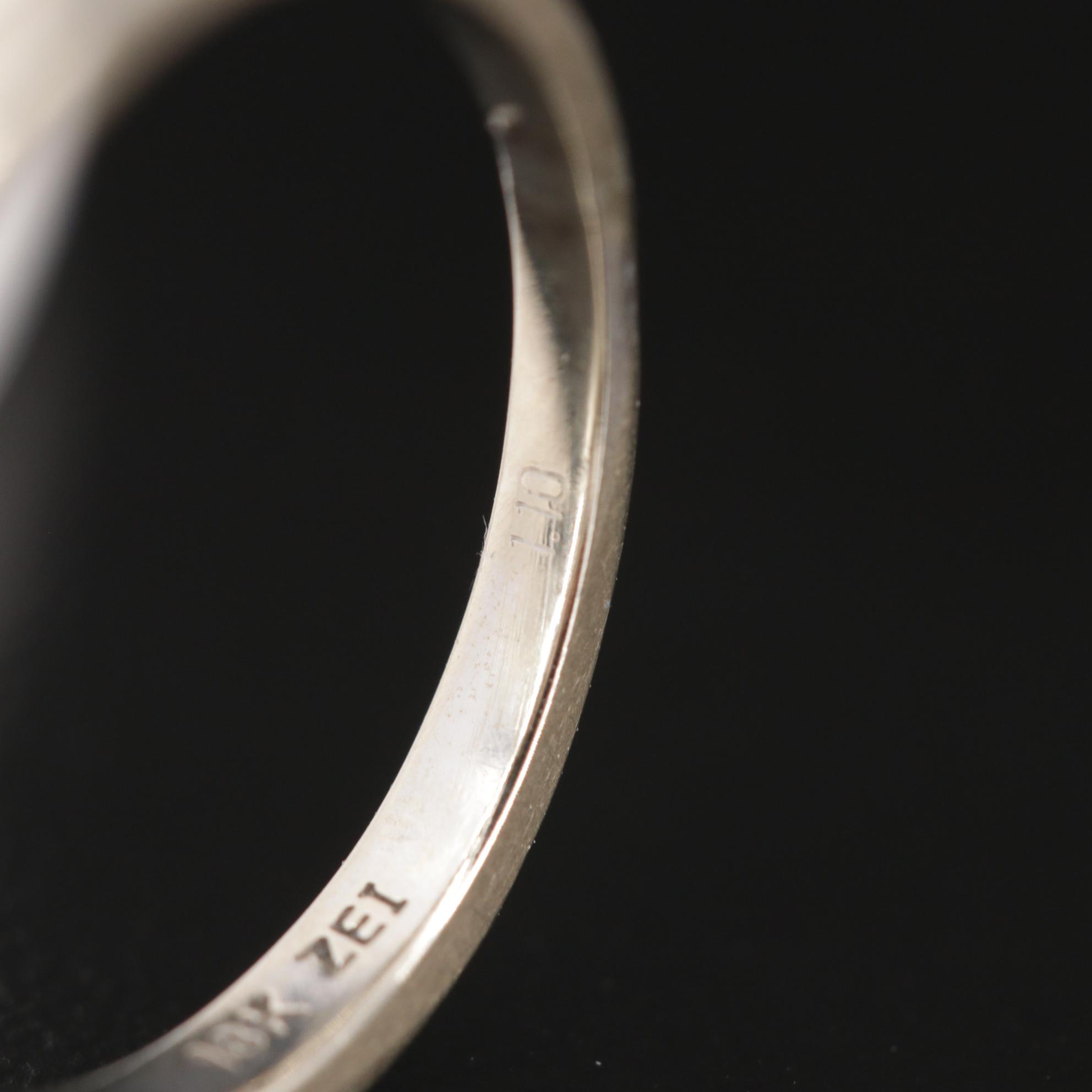 18K White Gold Ring Mount