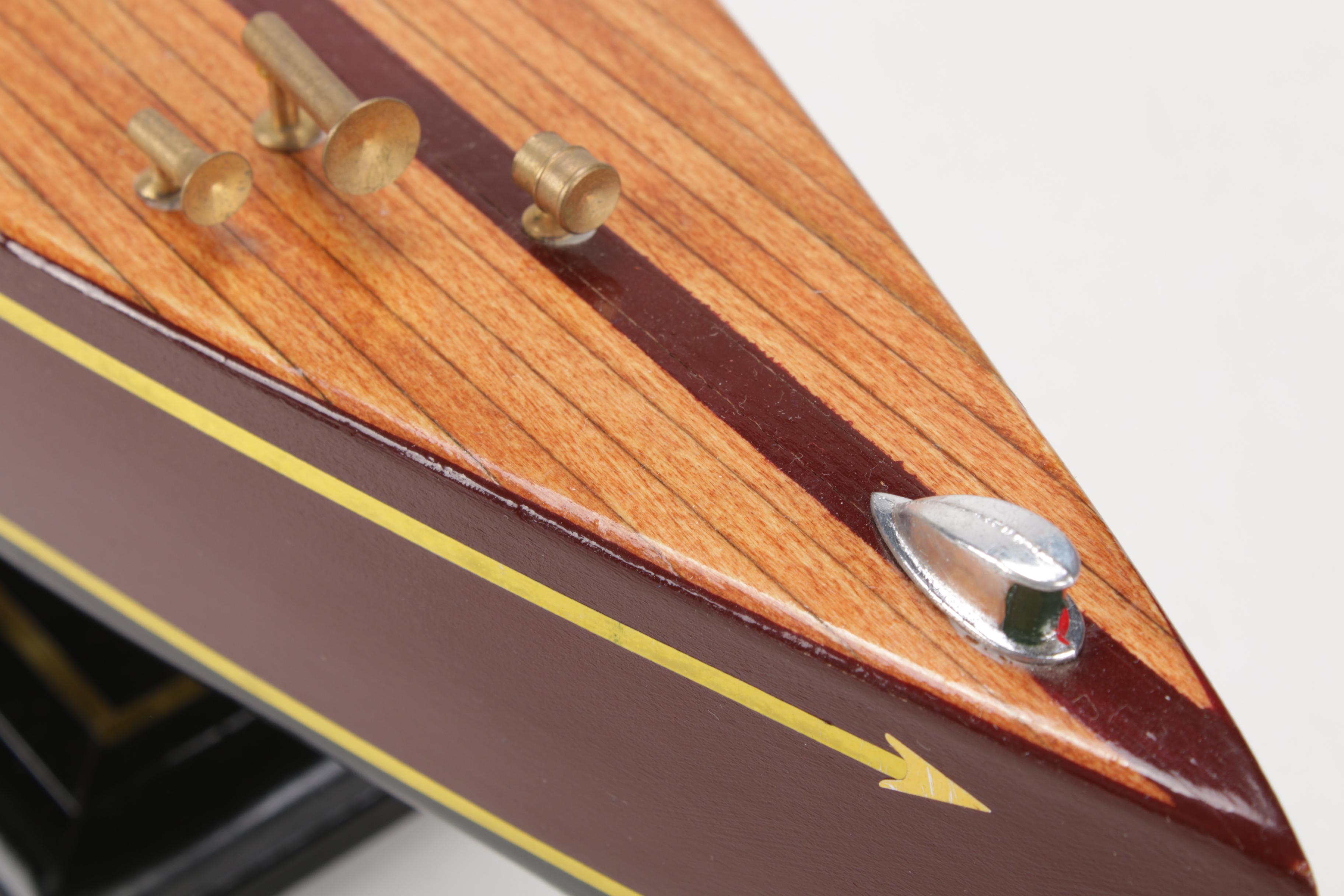 Wood Speed Boat Model, Vintage