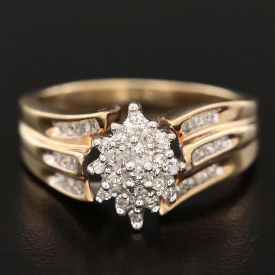 10K Yellow Gold Diamond Ring