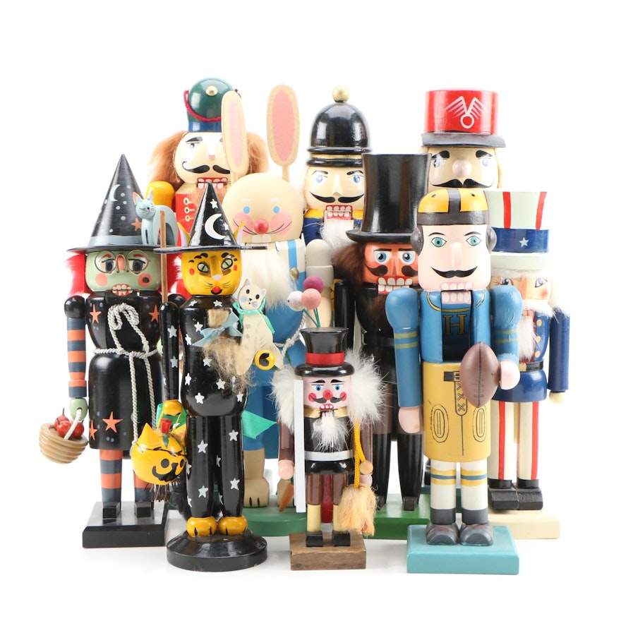 Kurt S. Adler Inc. and Other Holiday Themed Wooden Nutcrackers