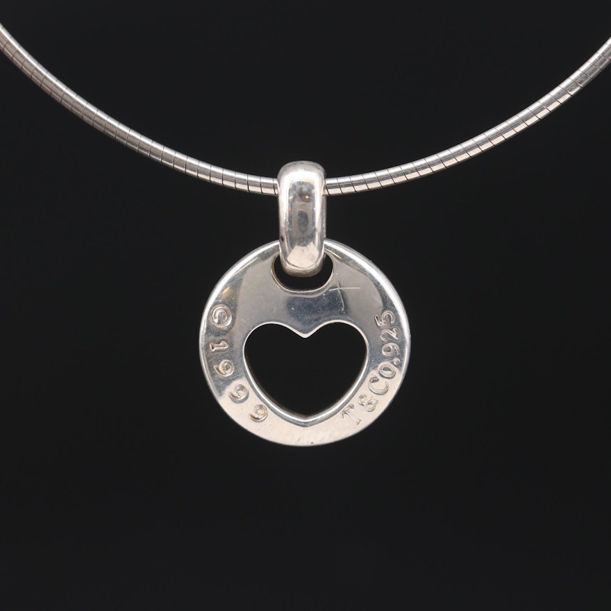 Tiffany & Co. Sterling Silver Heart Pendant Necklace