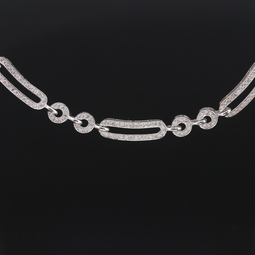 Cardow 14K White Gold 4.02 CTW Diamond Necklace