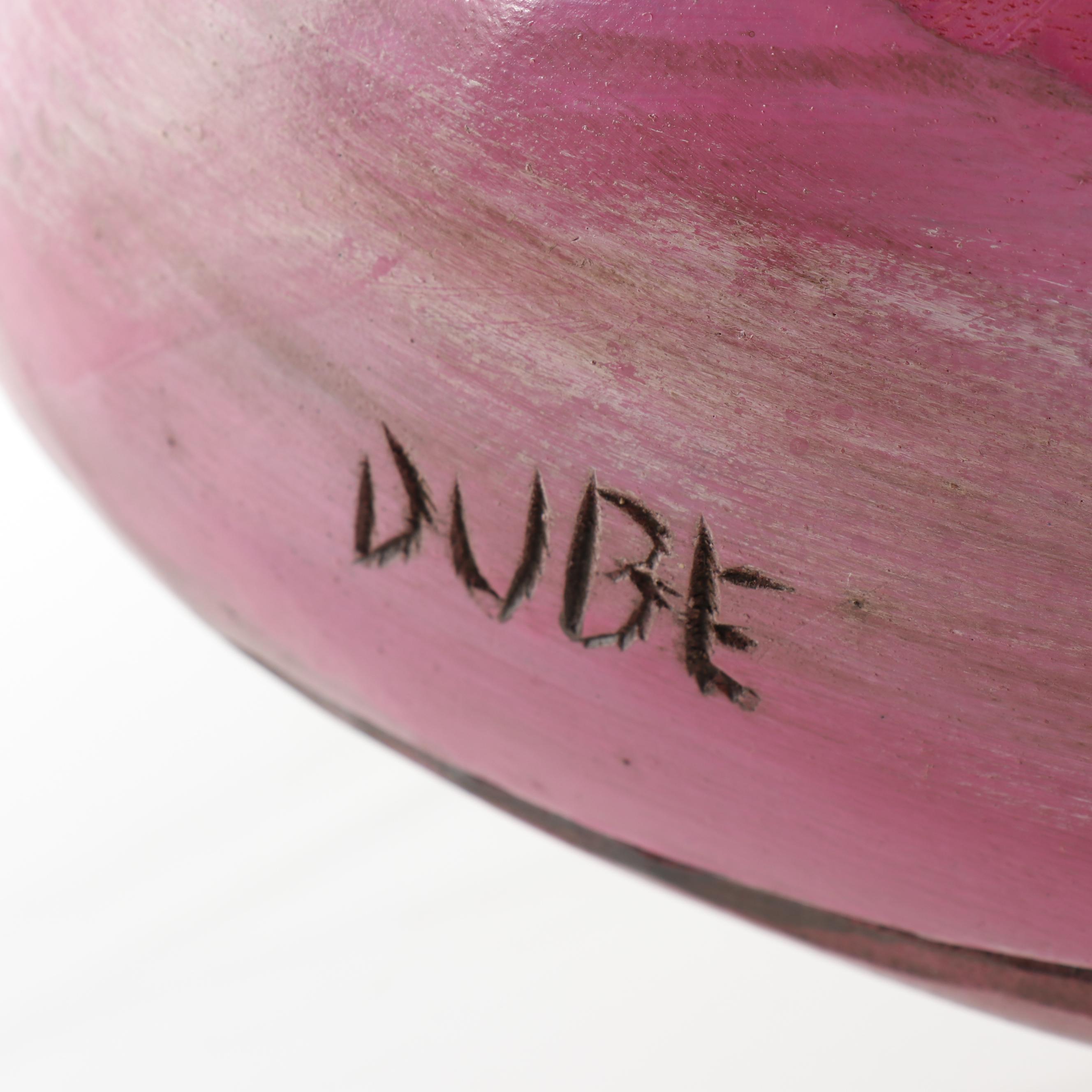 Hand-Painted and Carved Wood Folk Art Clamshell Sculptures