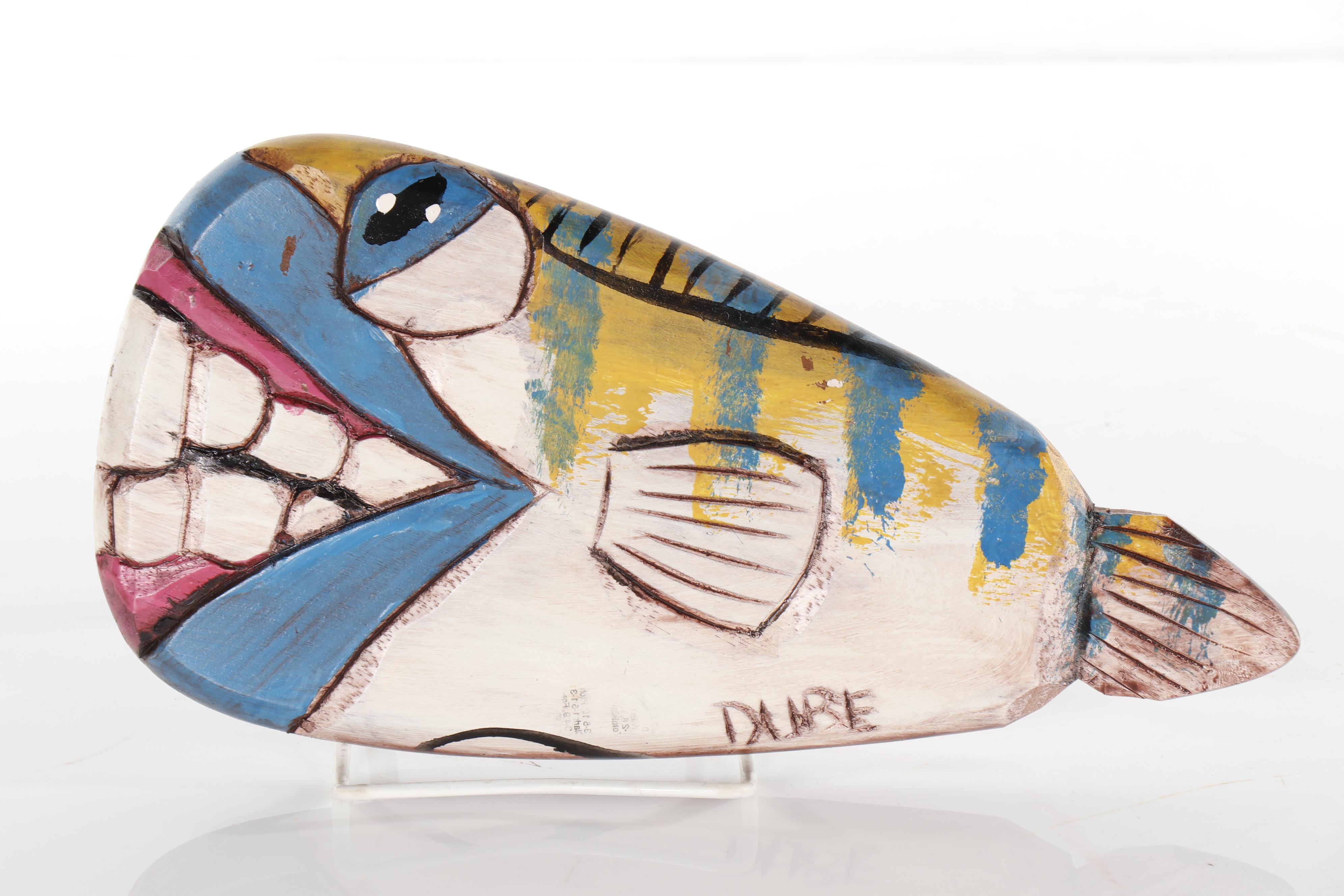 Folk Art Carved Wood Fish Sculptures