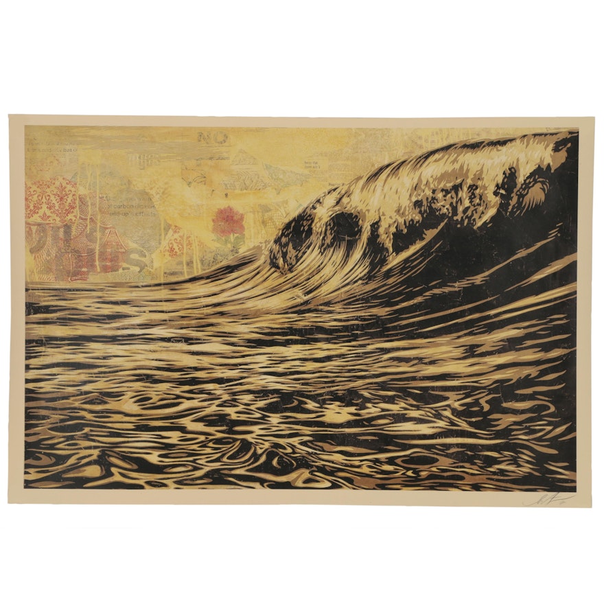 Shepard Fairey Offset Print "Dark Wave"