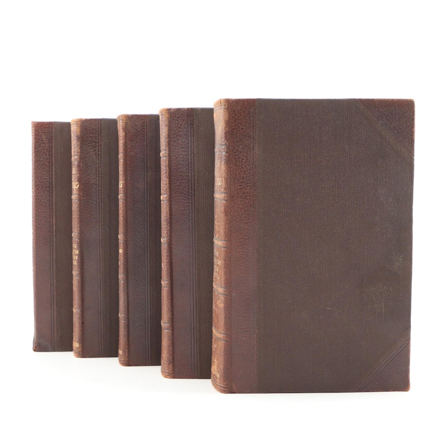 1902 Leather Bound "A Textbook of Steam Engineering", Five Volume Set