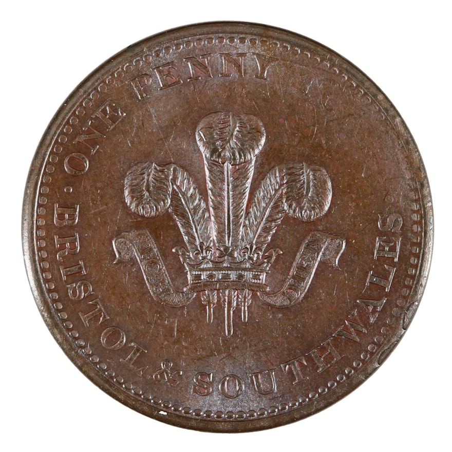 1811 Bristol and South Wales One Penny Token