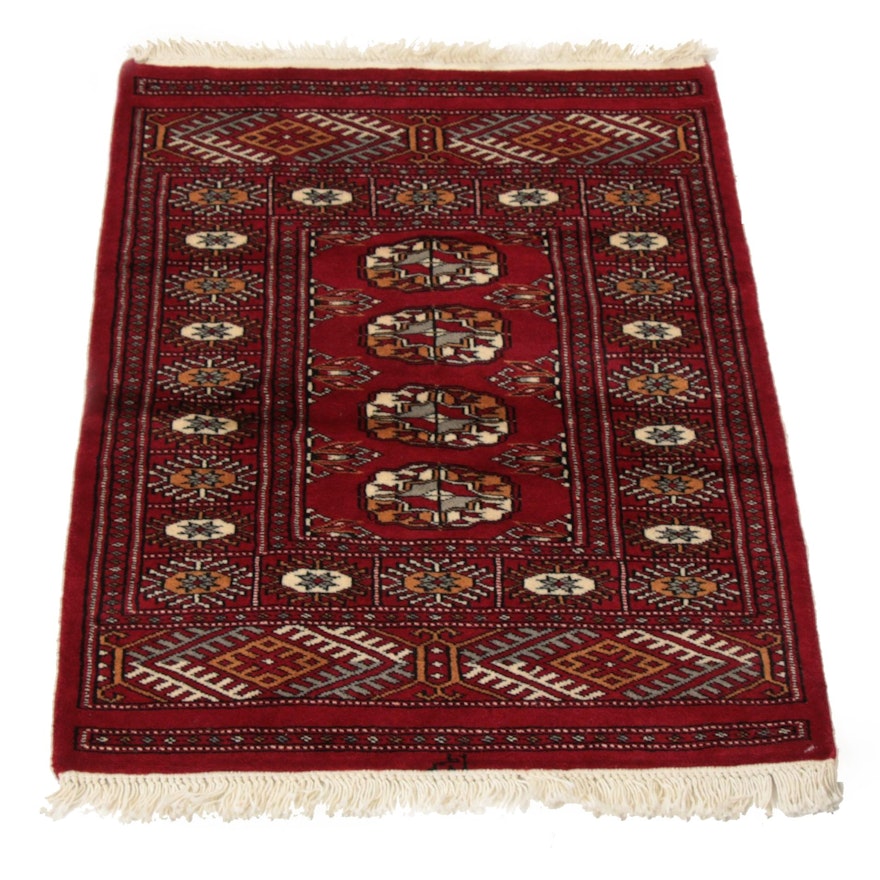 2'2 x 3'3 Hand-Knotted Pakistani Bokhara Rug, 2010s