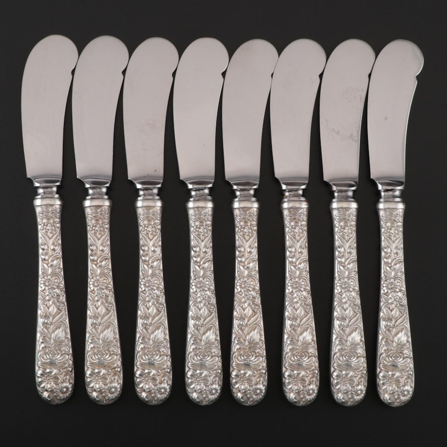 S. Kirk & Son "Repoussé" Sterling Handled Butter Spreaders