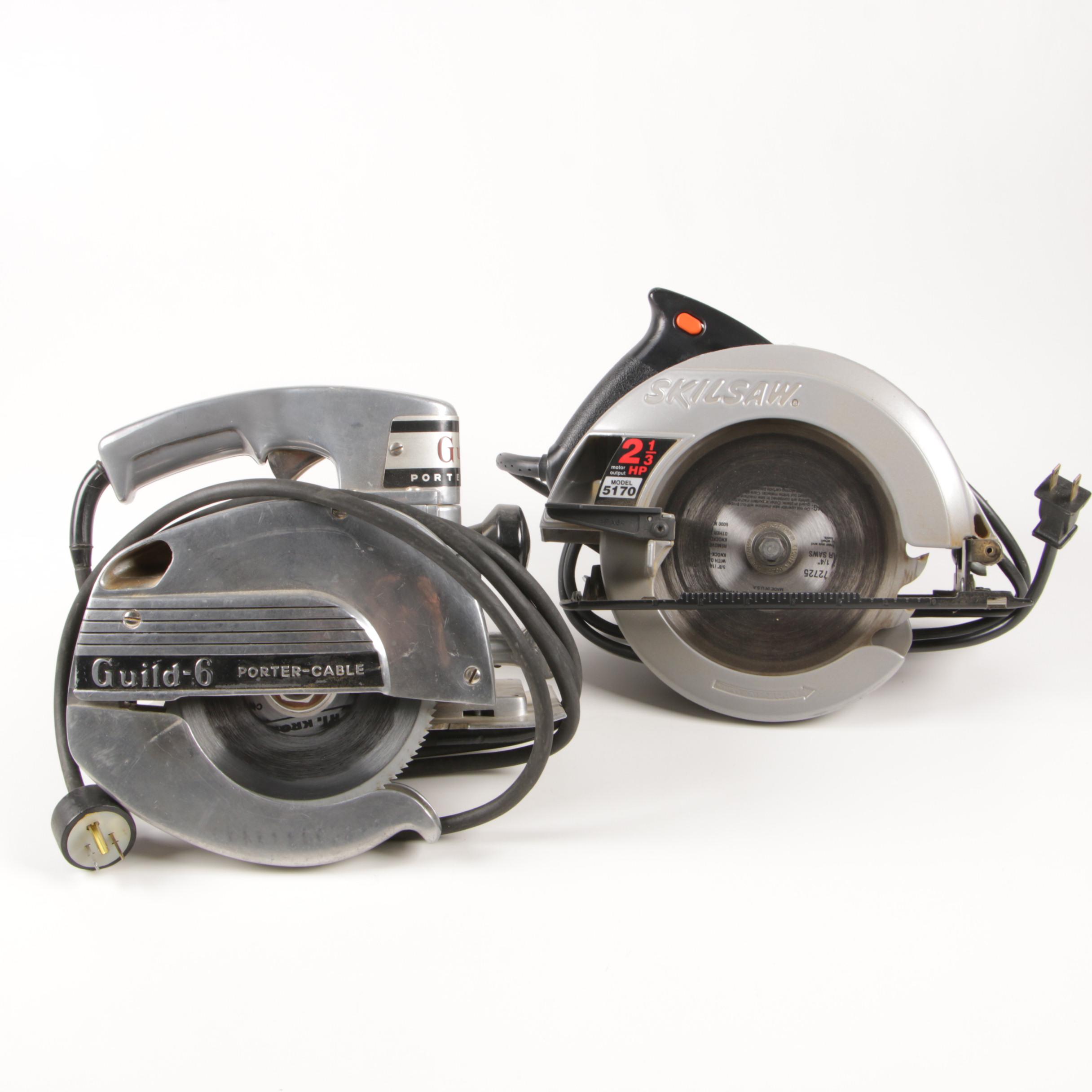 Skilsaw 7.25" and Porter-Cable "Guild-6" Circular Saws
