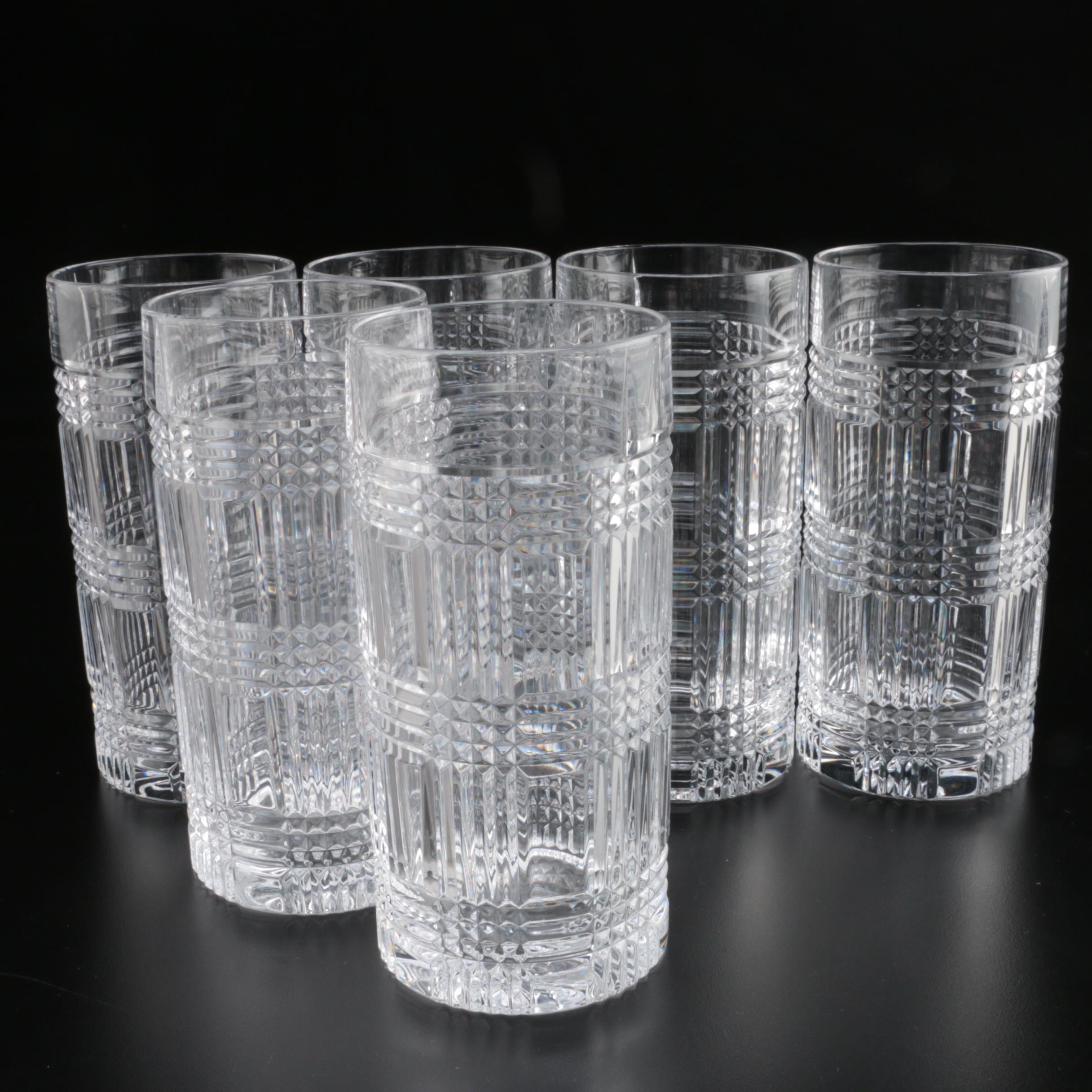 Ralph Lauren "Glen Plaid" Crystal Highball Glasses