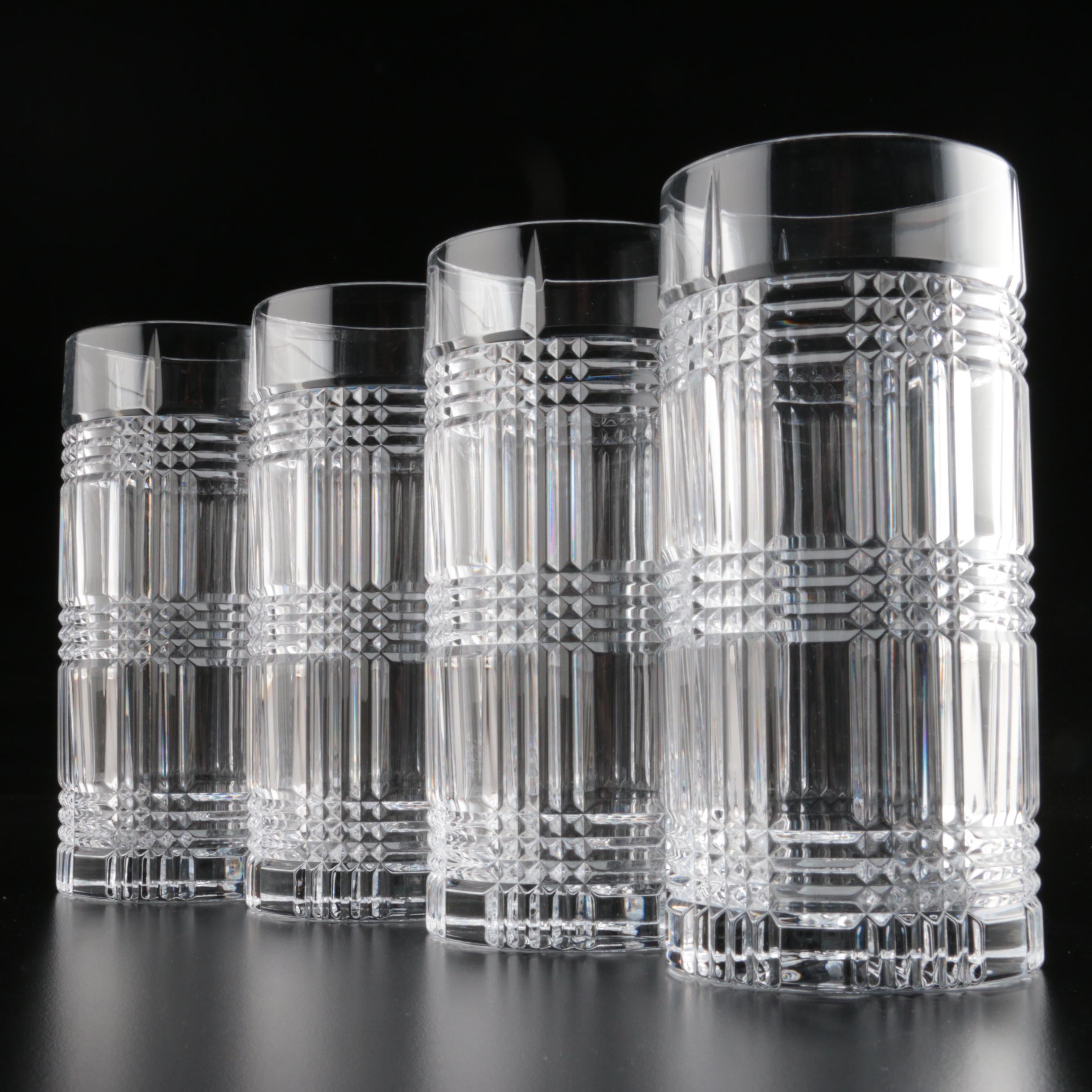Ralph Lauren "Glen Plaid" Crystal Highball Glasses