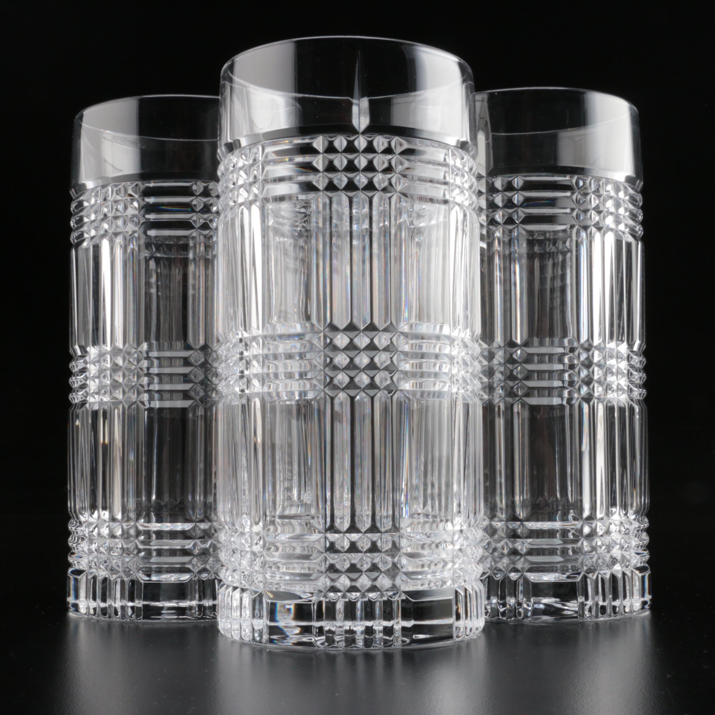 Ralph Lauren "Glen Plaid" Crystal Highball Glasses