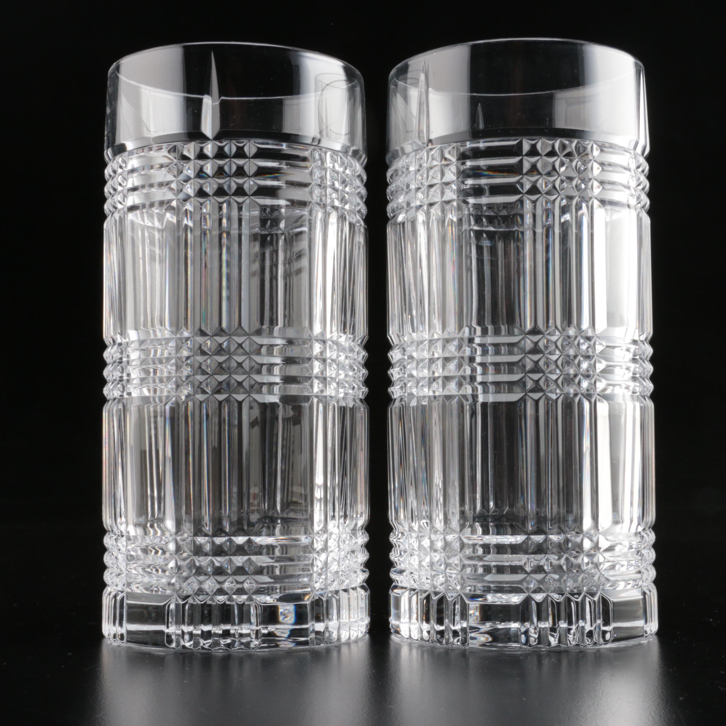Ralph Lauren "Glen Plaid" Crystal Highball Glasses