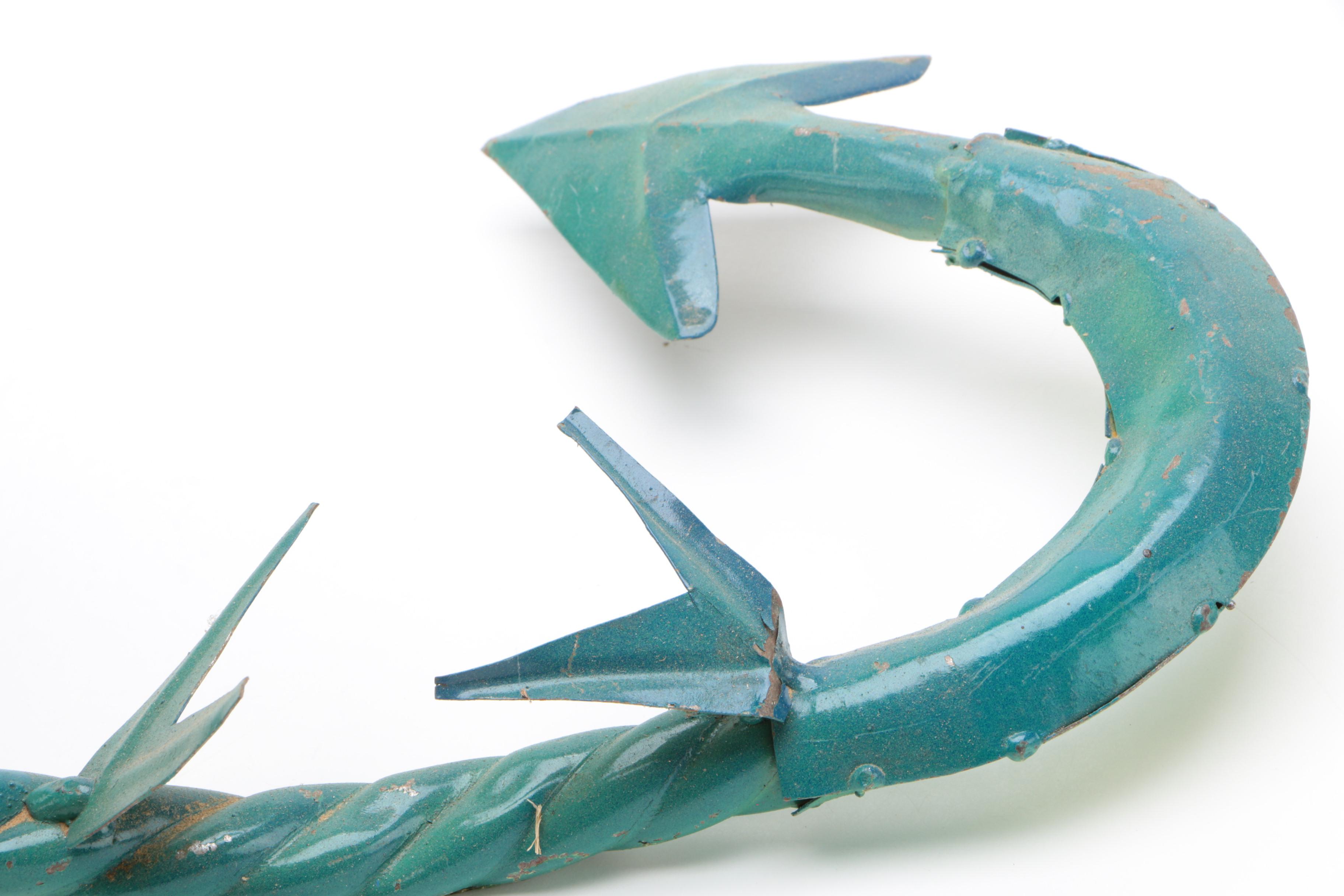 Mexican Folk Art Scrap Metal Dragon Sculpture