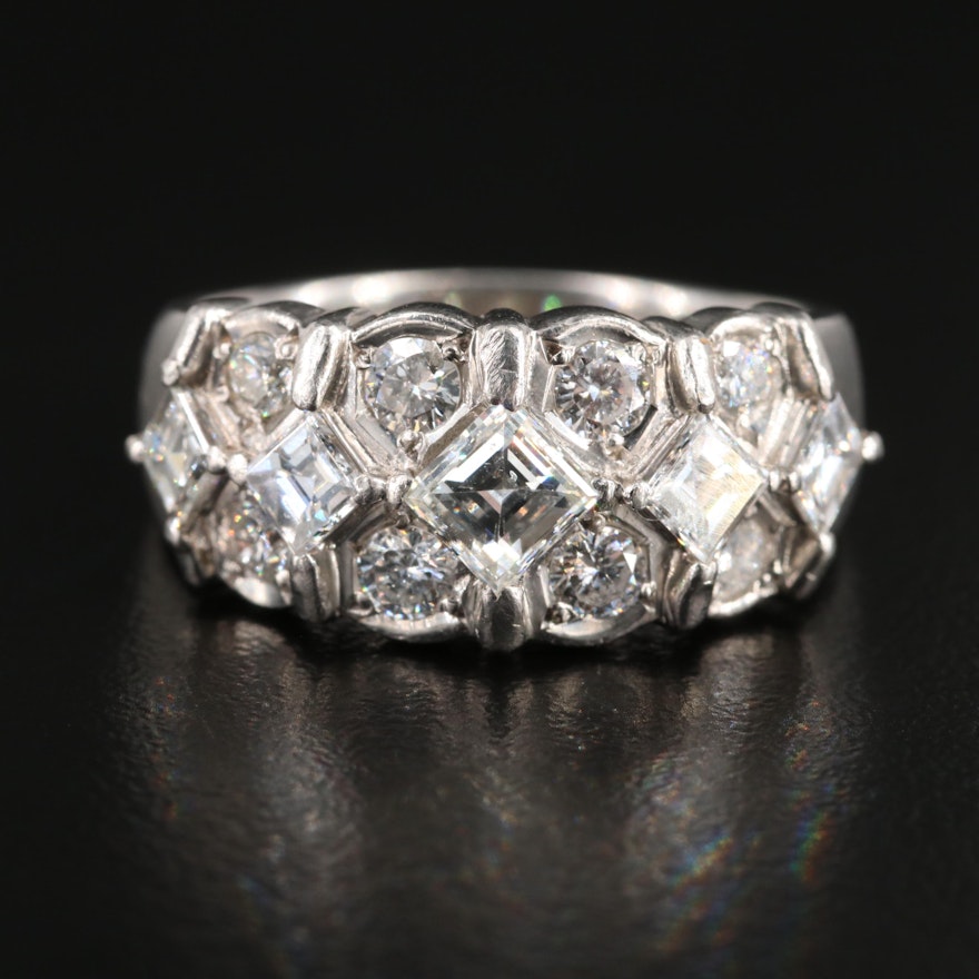 Platinum 1.61 CTW Diamond Ring