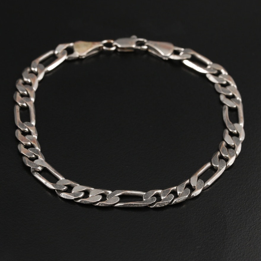 Figaro Chain Link Bracelet