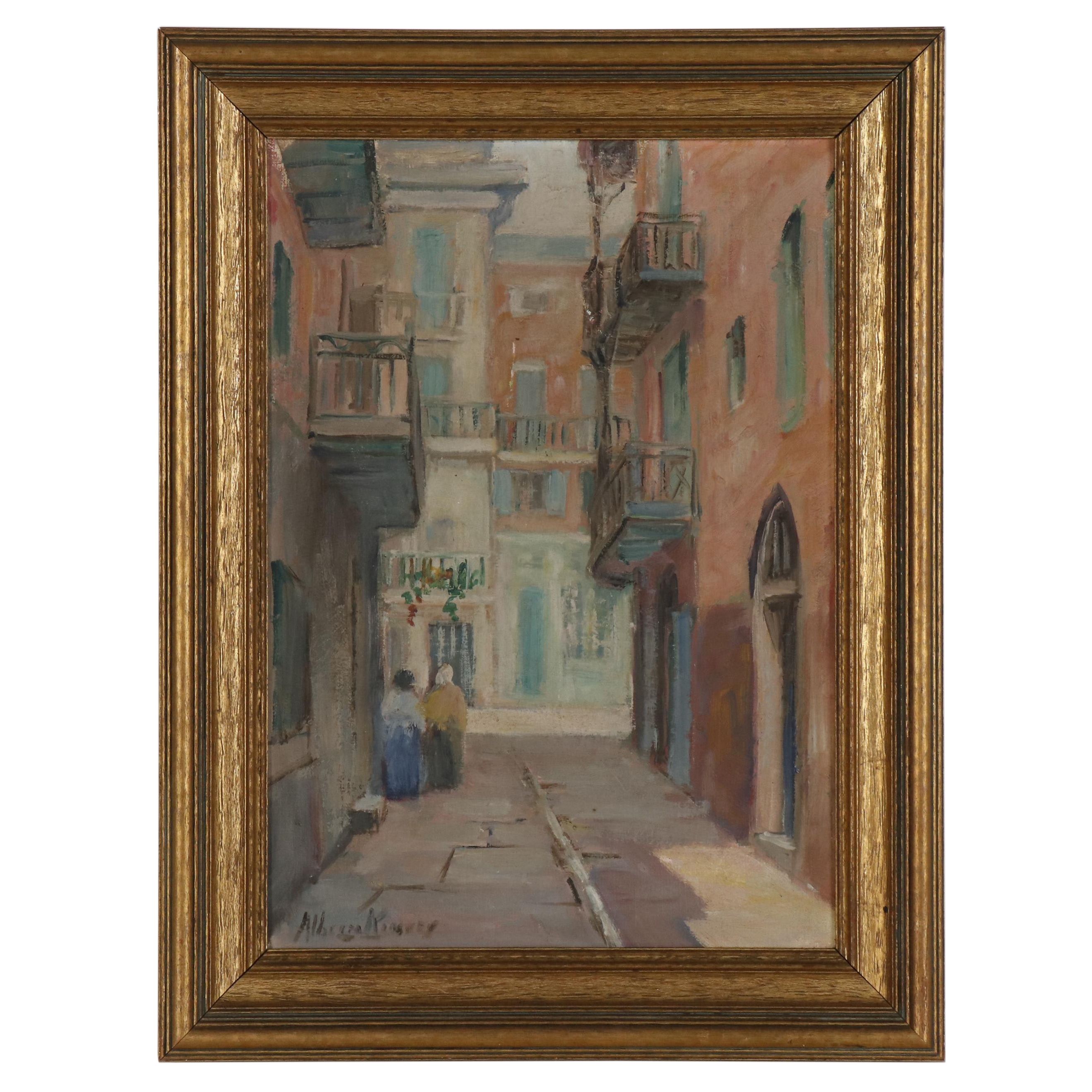 Alberta Kinsey Oil Painting of City Street