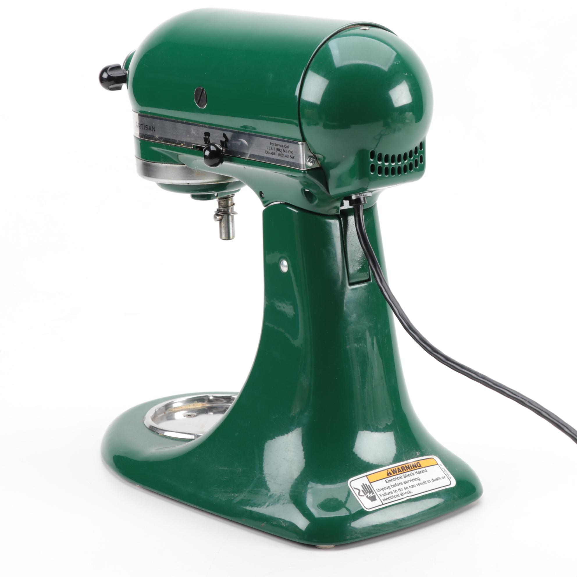 KitchenAid Artisan 5 qt. Stand Mixer in Empire Green with Attachments