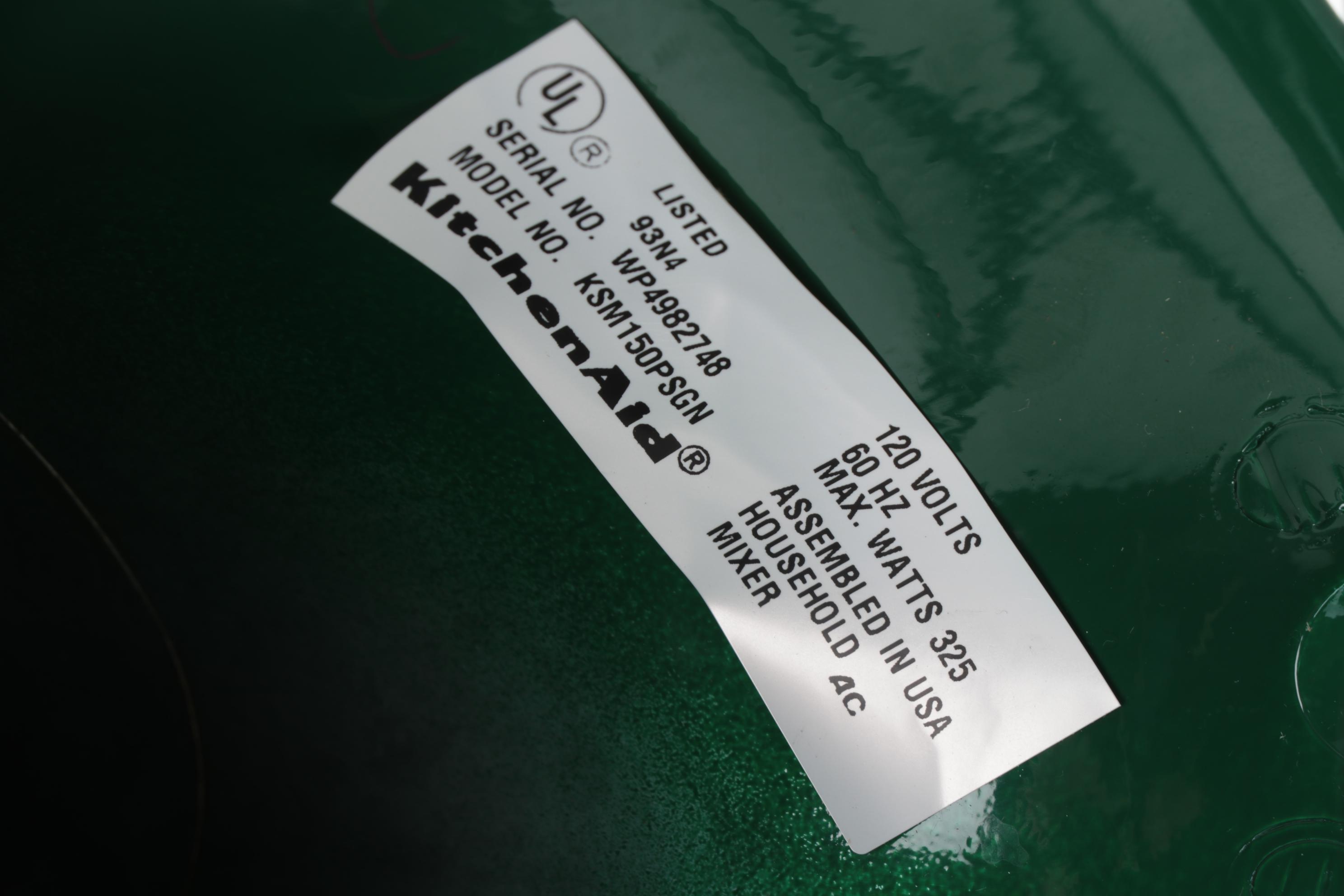 KitchenAid Artisan 5 qt. Stand Mixer in Empire Green with Attachments