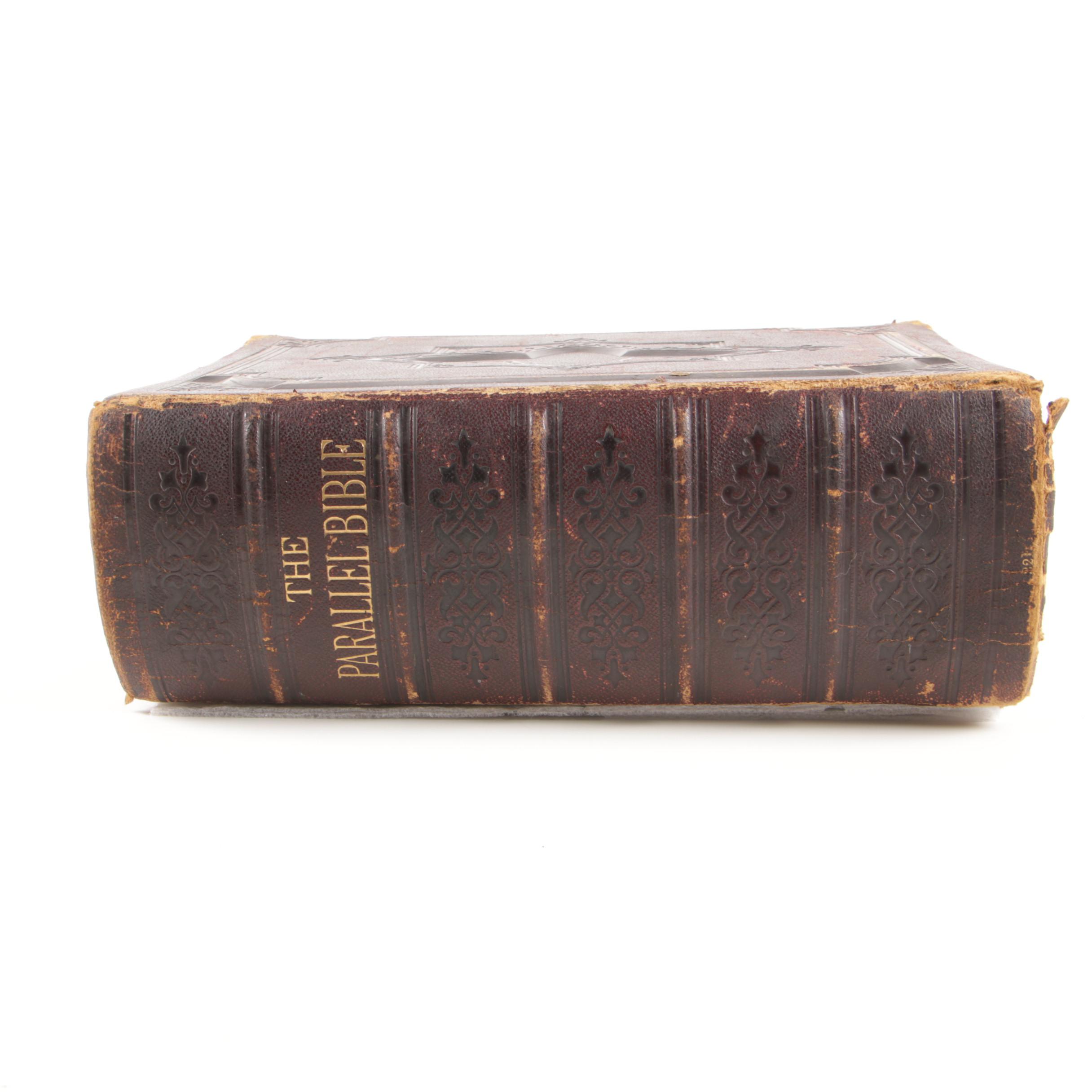 1891 Leather Bound "The Holy Bible" with Complete Concordance